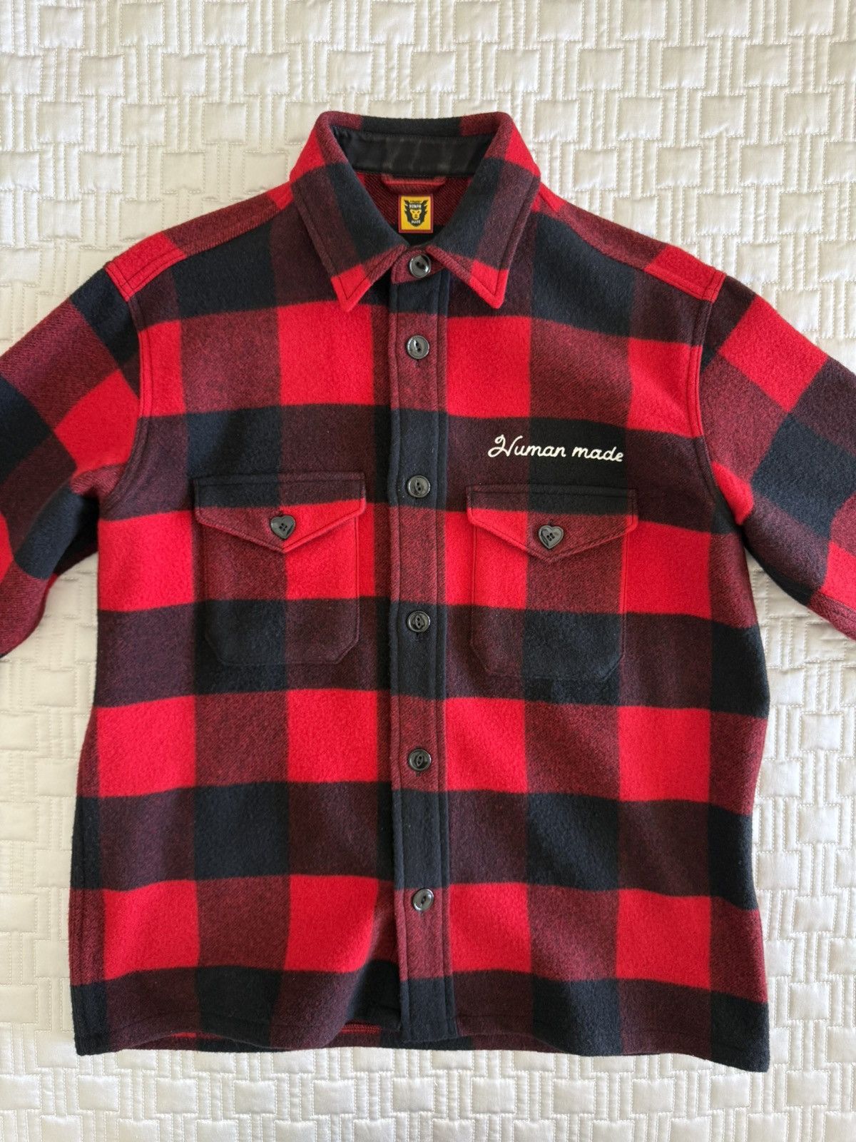 Human Made Human Made Red Black Check Wool Shirt Jacket Size M Size US M / EU 48-50 / 2 - 2 Thumbnail