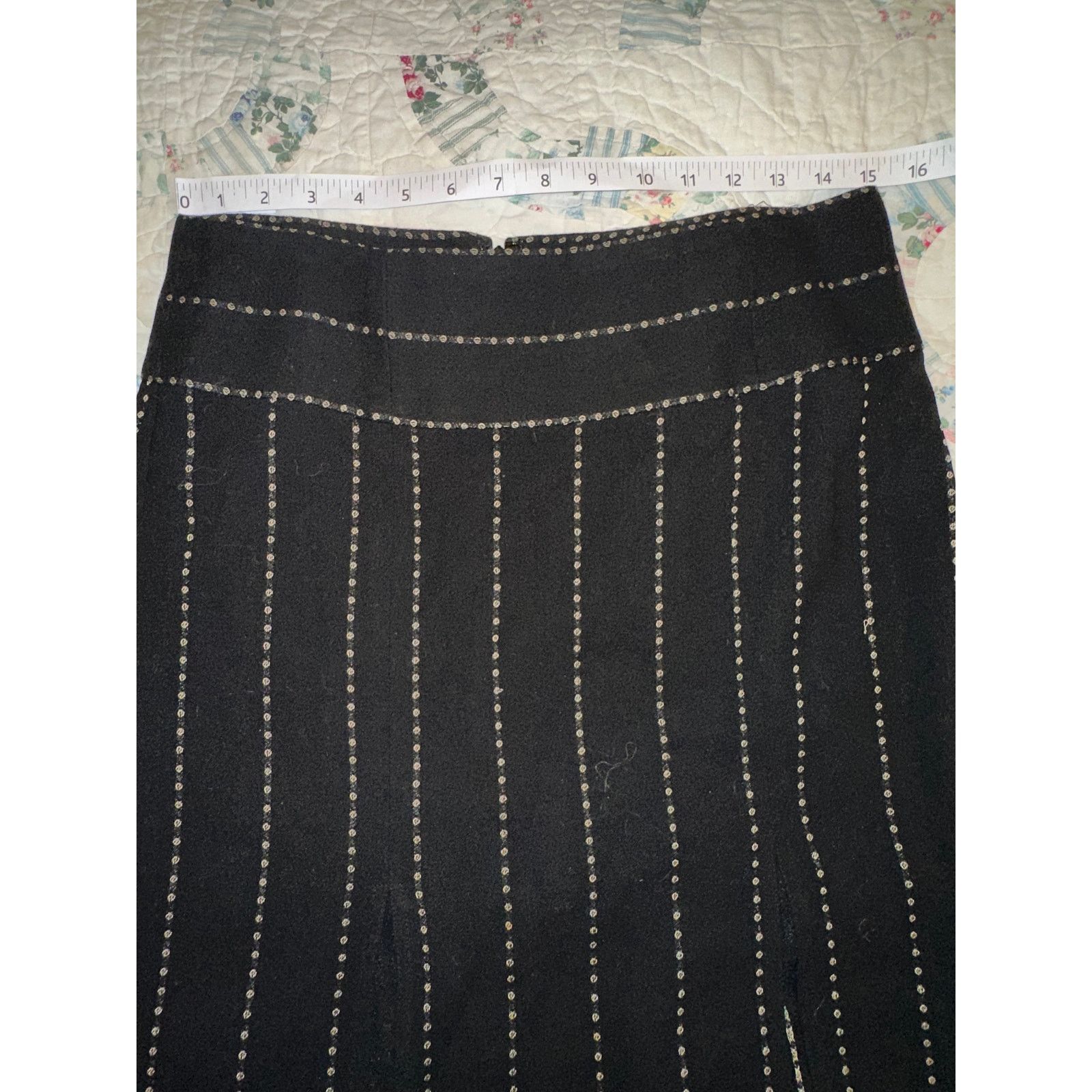 Gianfranco Ferre 80s GIANFRANCO FERRE BLACK WOOL PANEL SKIRT ITALY 42 Size 28" / US 6 / IT 42 - 7 Thumbnail