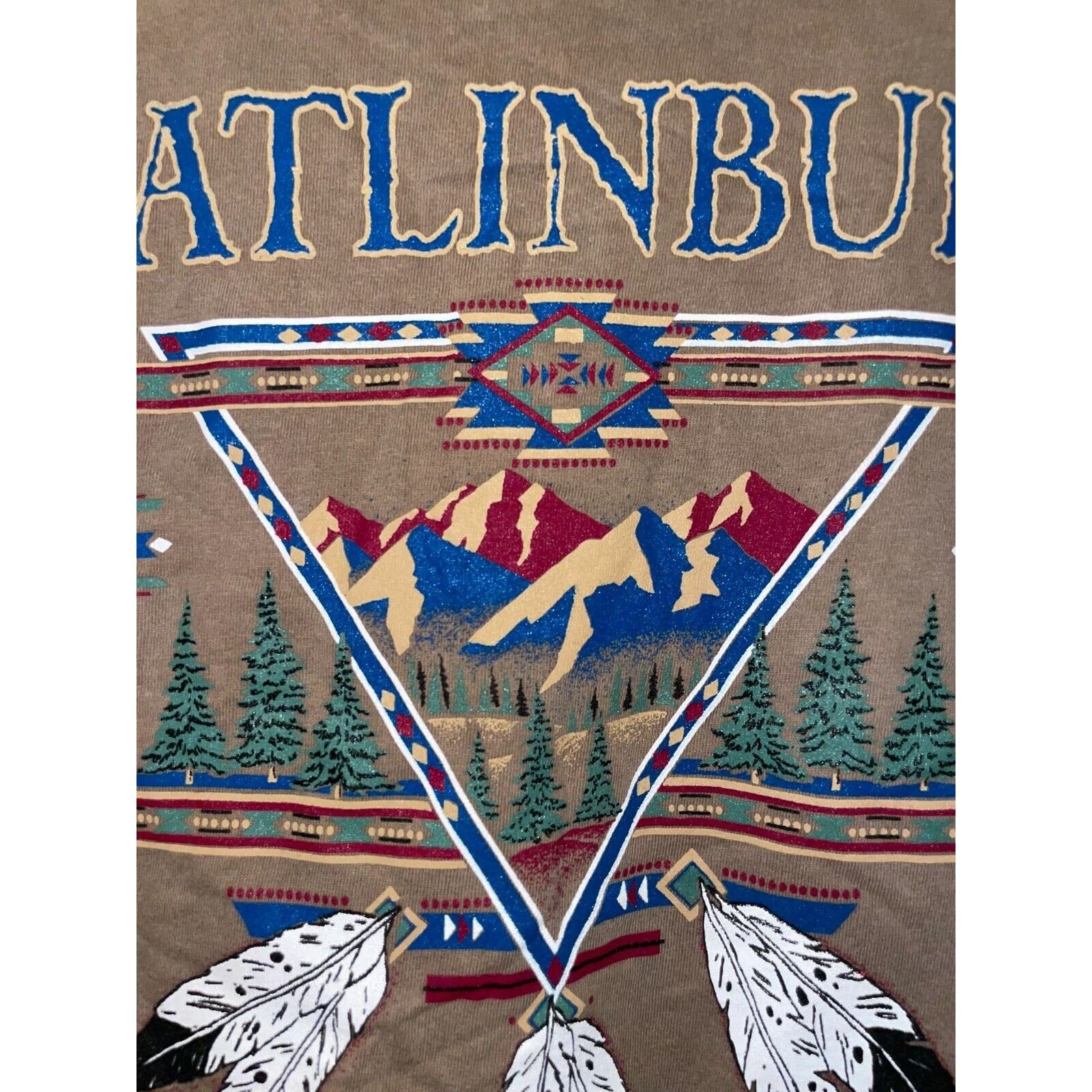 Vintage Vintage Gatlinburg Shirt Oneita Mountain Brown Tee 90s VTG L Size US L / EU 52-54 / 3 - 3 Thumbnail