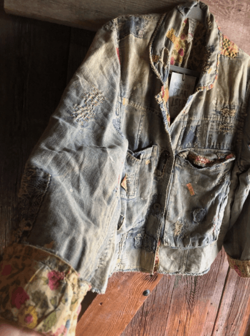 Magnolia Pearl Magnolia Pearl Unbreakable Love Jean Denim Jacket 1387 Size ONE SIZE - 3 Thumbnail