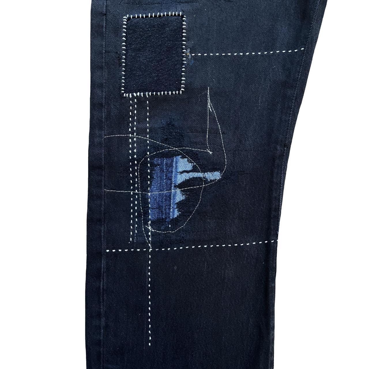 Kapital × Kapital Kountry × Levi's Boro Patchwork Sashiko Embroidered Jeans Size US 34 / EU 50 - 4 Thumbnail
