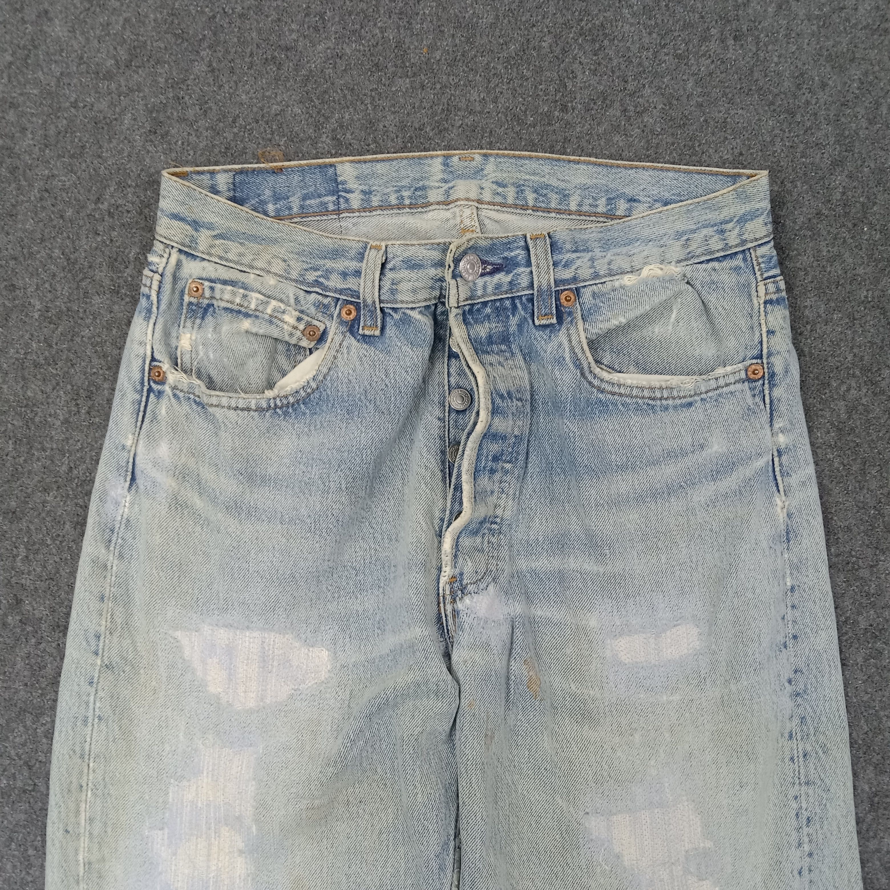Levi's Levi's 501 Distressed Style Denim Jeans C228N23 Size US 30 / EU 46 - 3 Thumbnail