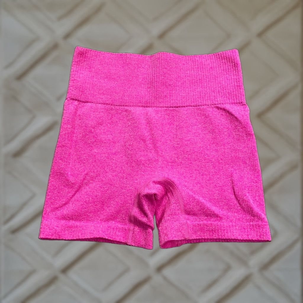 Pinko Unbranded Compression Shorts Juniors Small Pink Bike Active Running 24x4 Stretch Size 28" / US 6 / IT 42 - 1 Thumbnail