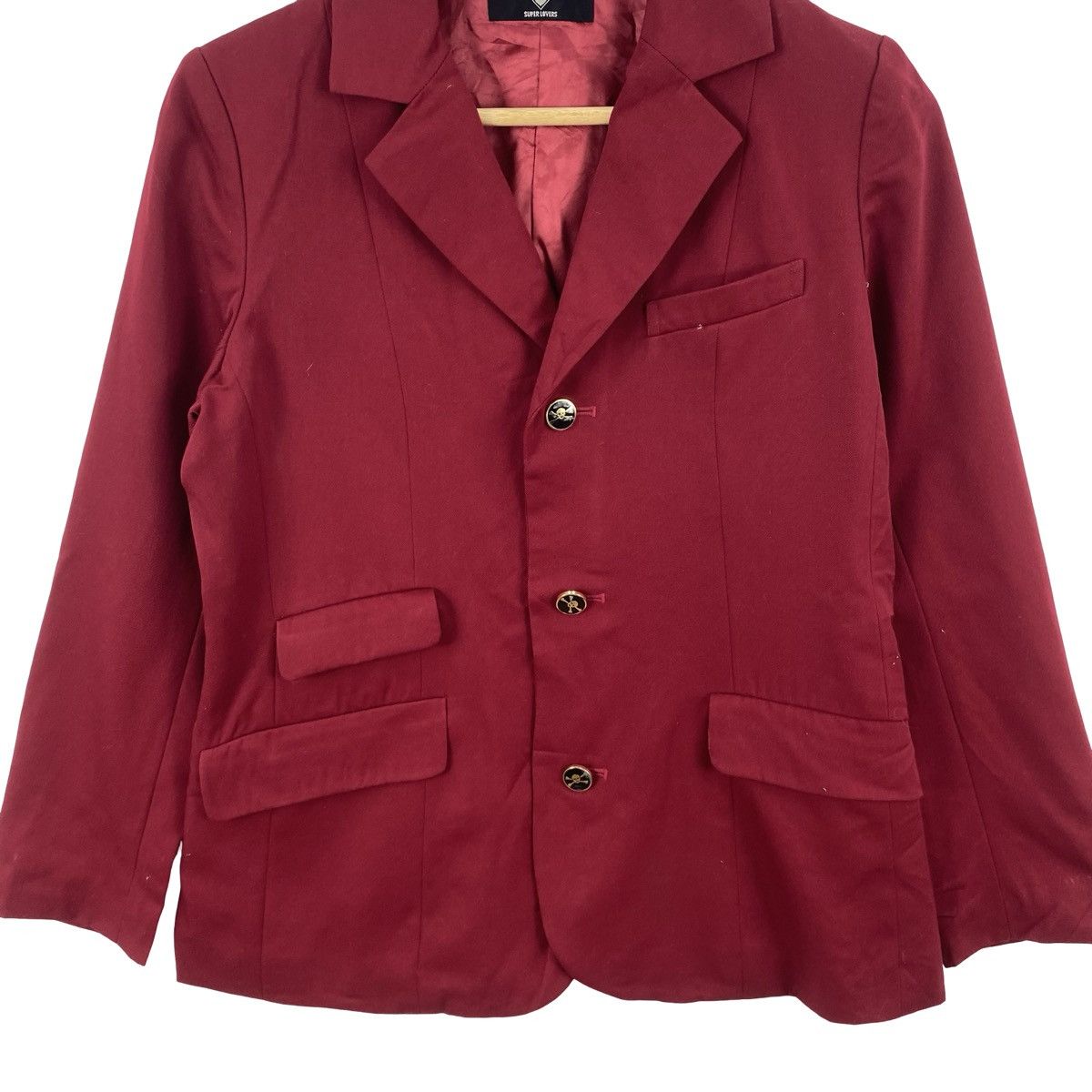 Super Lovers Vintage SUPER LOVERS Blazer Jacket Tailored Button Front Size M / US 6-8 / IT 42-44 - 6 Thumbnail