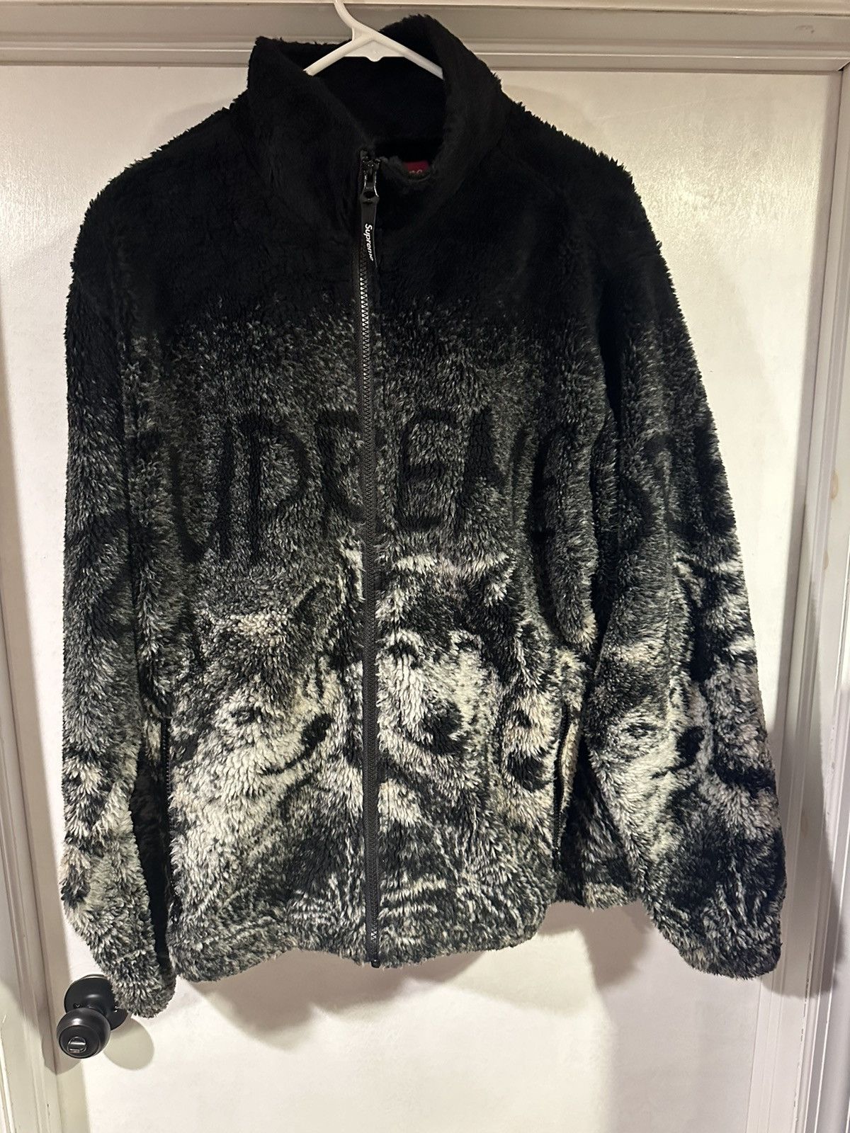 Supreme Supreme Wolf Fleece Jacket S/S 2019 Size XL Black | Grailed