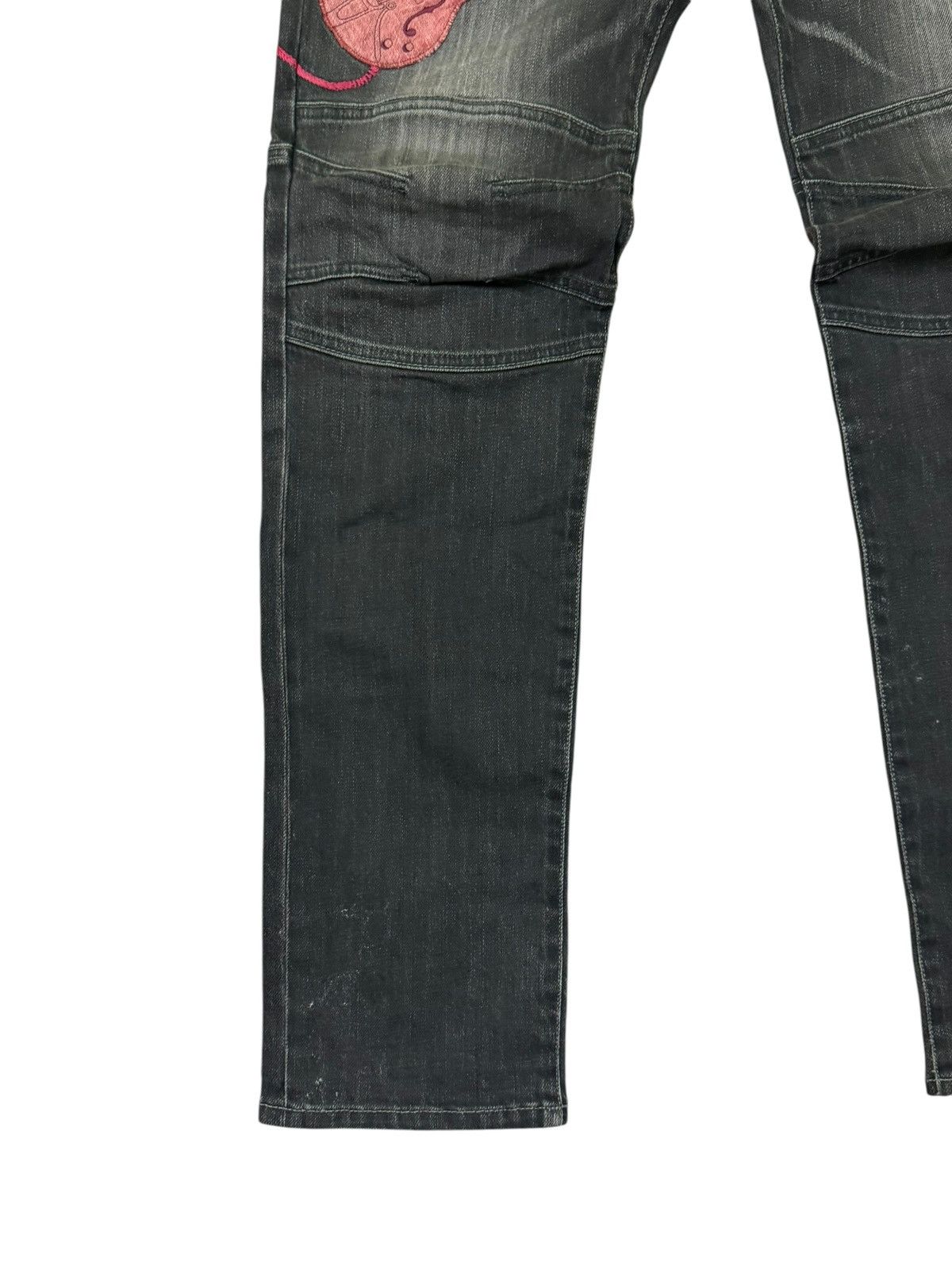 Hysteric Glamour × Karl Helmut × Vintage VINTAGE KARL HELMUT EMBROIDERY GUITAR DISTRESSED DENIM Size US 30 / EU 46 - 7 Thumbnail