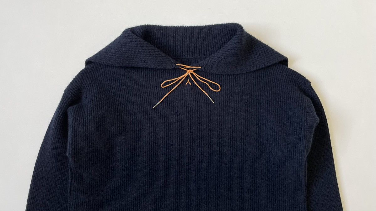 Maison Margiela A/W 21 ‘Sailor Collar’ Ribbed Knit Sweater Size US S / EU 44-46 / 1 - 3 Thumbnail