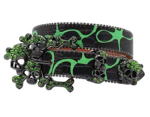 Other Kitazawa x Eri Western Toxic Skull Gothic Rhinestone Belts Size ONE SIZE - 1 Thumbnail