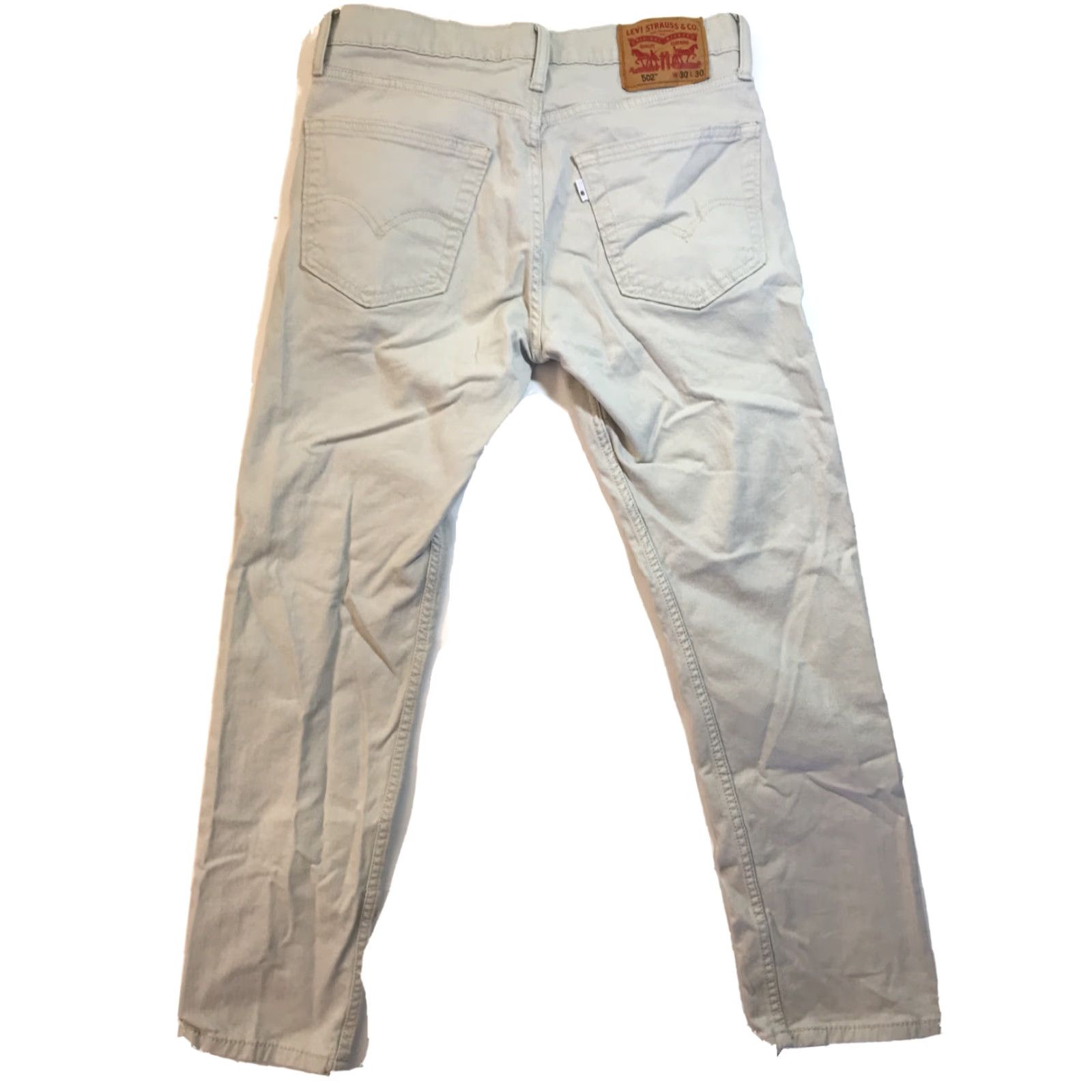 Levi's Levi's 502 Jeans Denim Beige Regular Tapered Zip Fly 30x30 Men Size US 30 / EU 46 - 3 Thumbnail