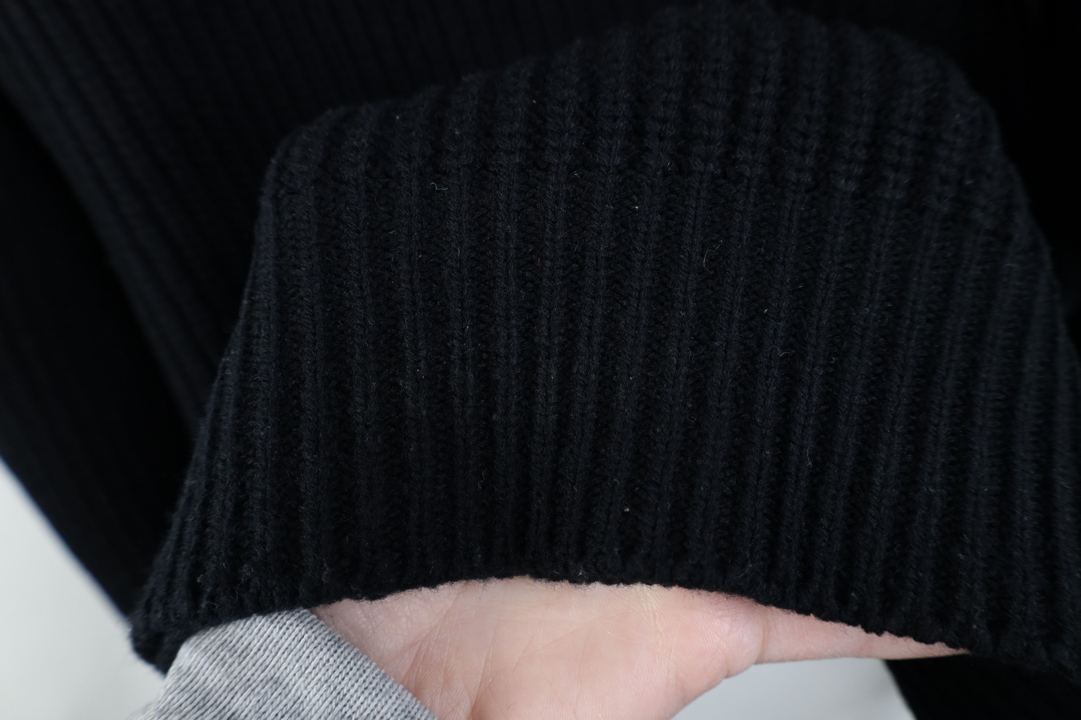 Vintage Vintage 90s Streetwear Chunky Ribbed Knit Sweater Black Size US XL / EU 56 / 4 - 8 Thumbnail