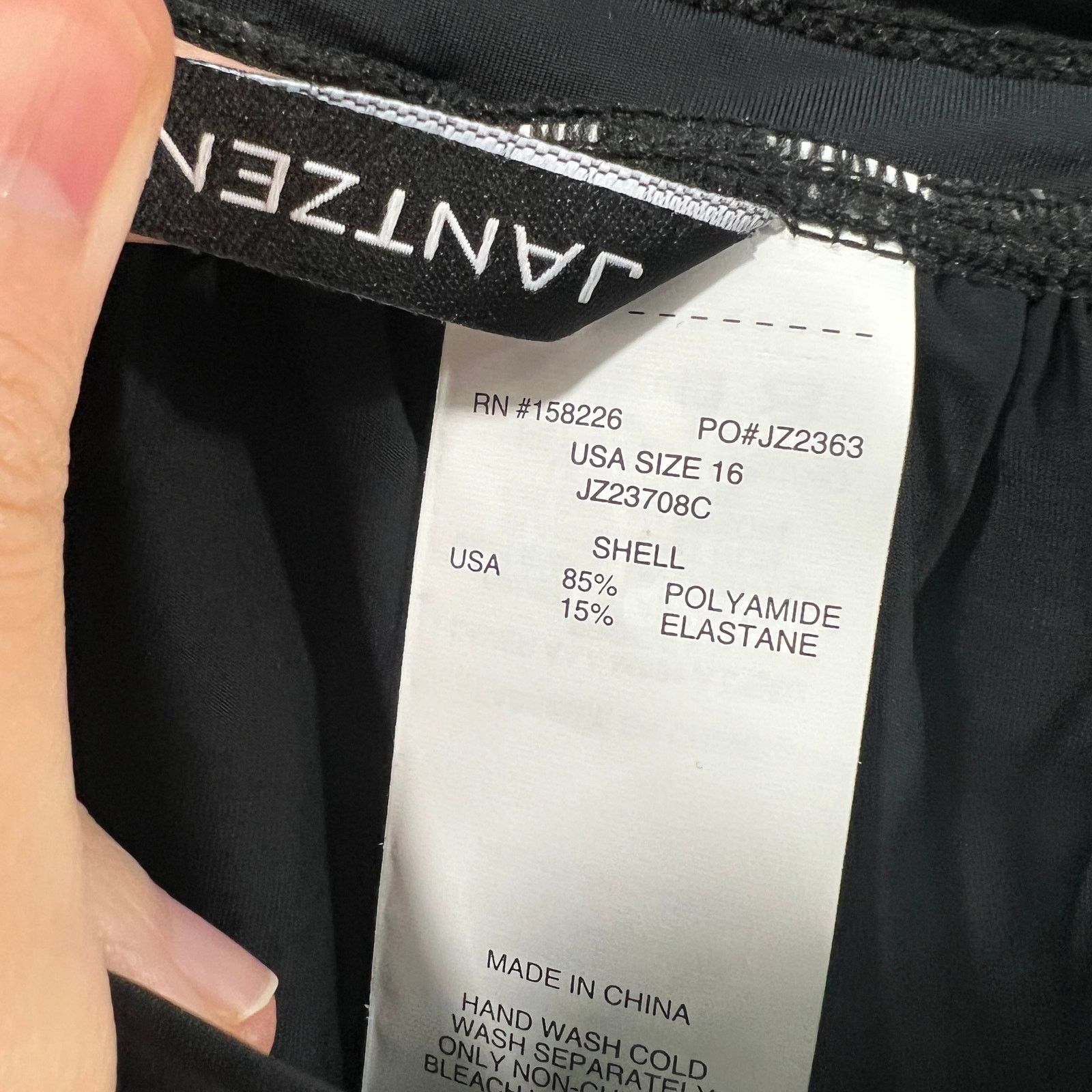 Other Jantzen Cover-Up Swim Over-Short Black, Reg 16 Size XXL / US 16-18 / IT 52-54 - 4 Thumbnail