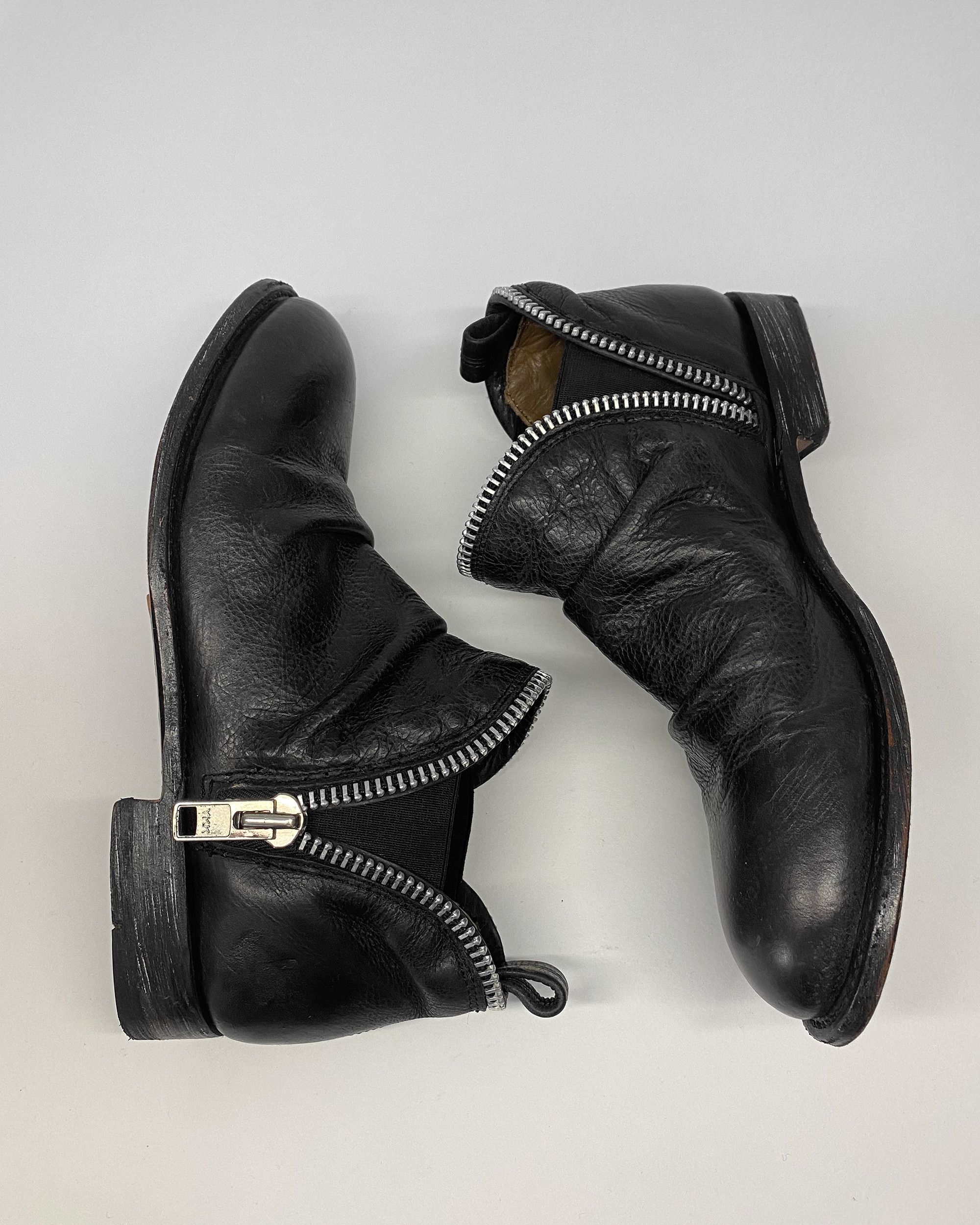 John Fluevog 1990s Zip Leather Shoes Size US 8 / IT 38 - 4 Thumbnail