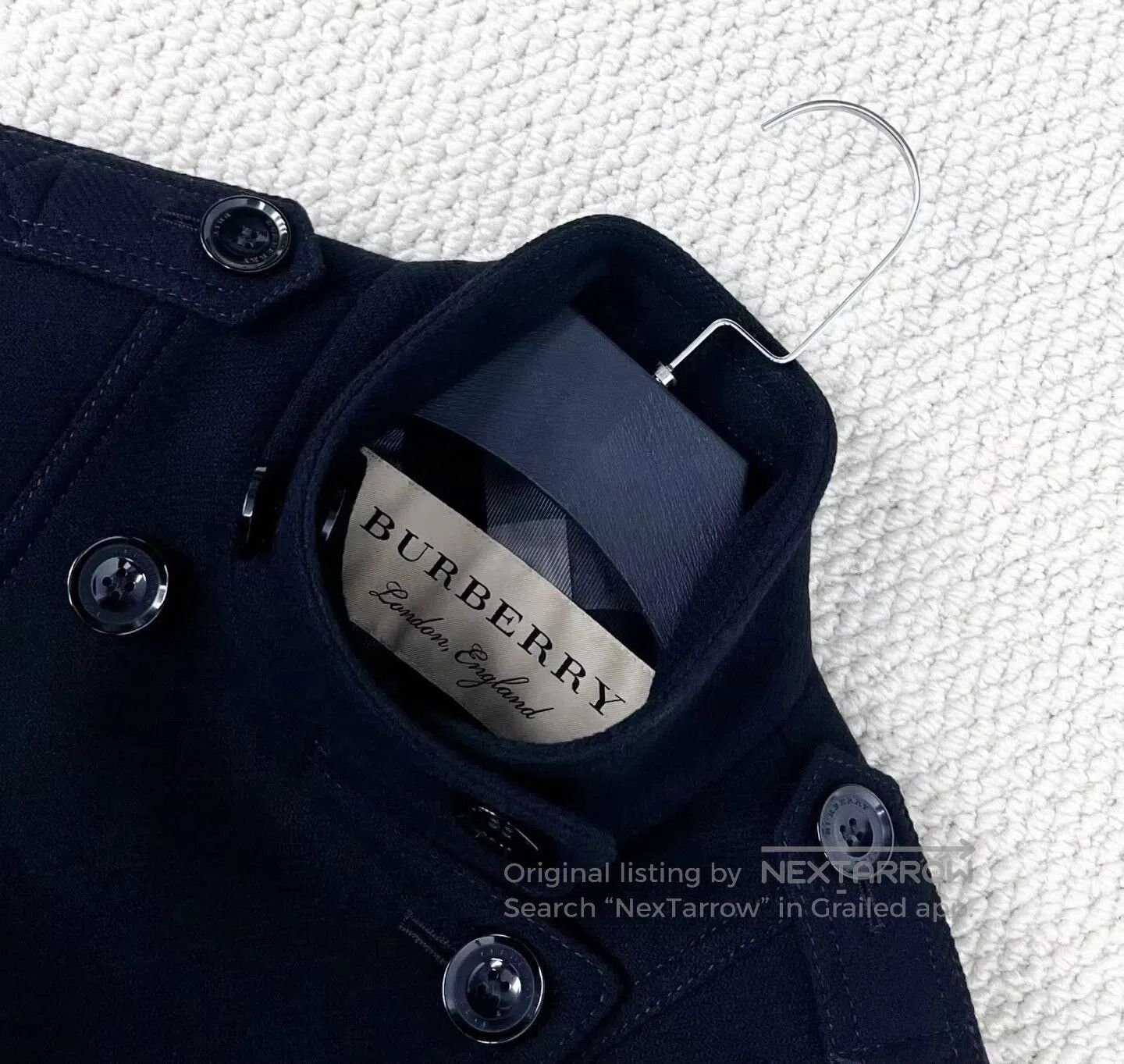 Burberry Burberry Brit Black Check Lining Wool Coat. Size XXS / US 00 / IT 34 - 3 Thumbnail