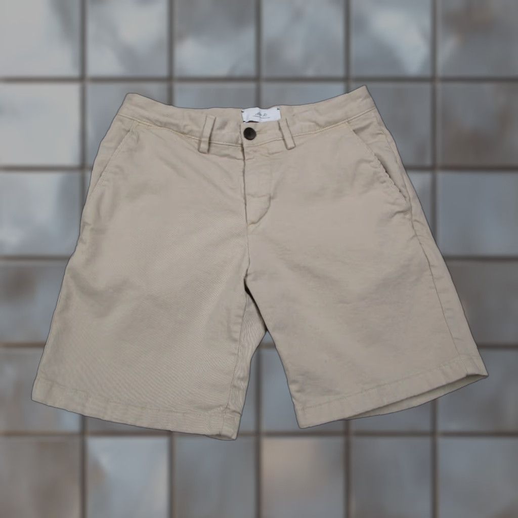 Vintage MR. P PORTER Shorts Mens 28 Beige Flat Front 7" Organic Blend Classic Casual Beach Nautical Sports Pockets 5-Pocket Style Chino Button Zip Mens Size US 28 / EU 44 - 1 Thumbnail