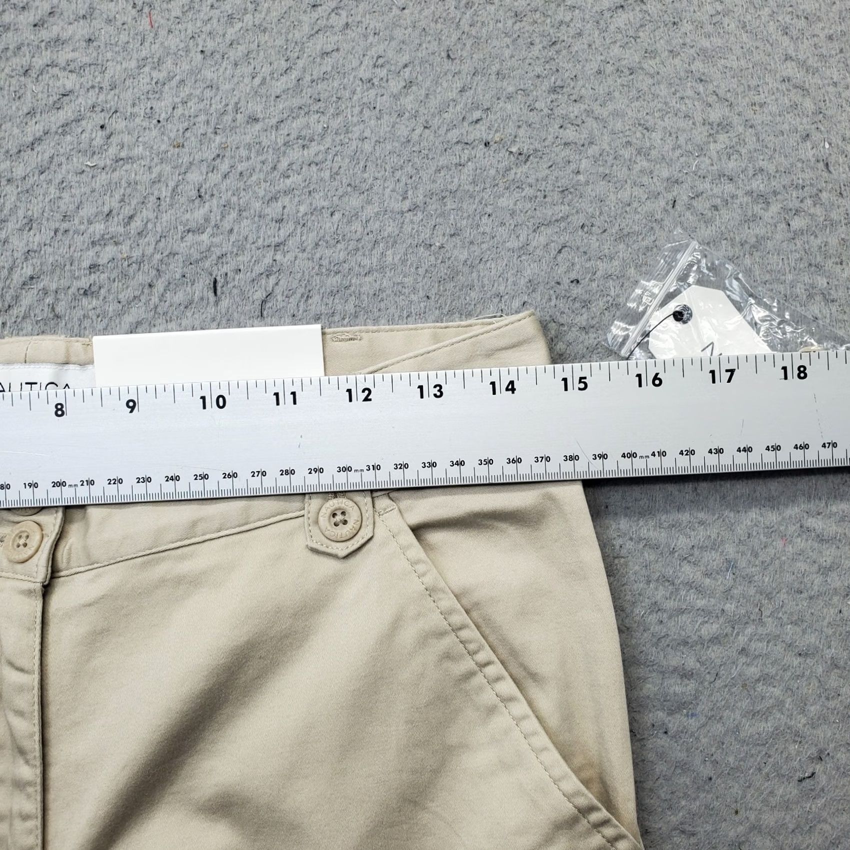 Nautica Nautica Pants Womens 0 Khaki Chino Straight Fit Ankle Length 28 Inseam Button Fly Capable Pockets Tan Casual Travel Homewear Mens Womens Size 25" / US 0 / IT 36 - 6 Thumbnail