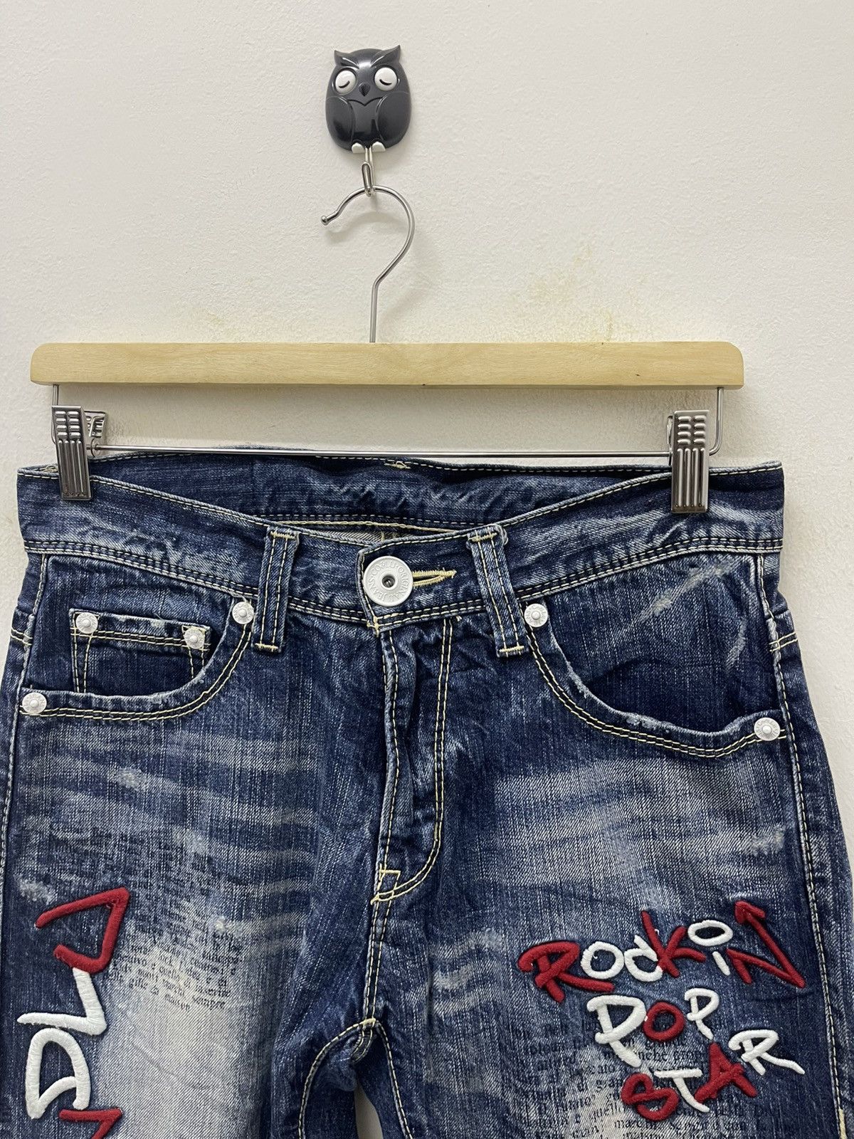Japanese Brand Rare Vintage CO AND LU Poem Punk Rock Star Denim Size US 29 - 8 Thumbnail