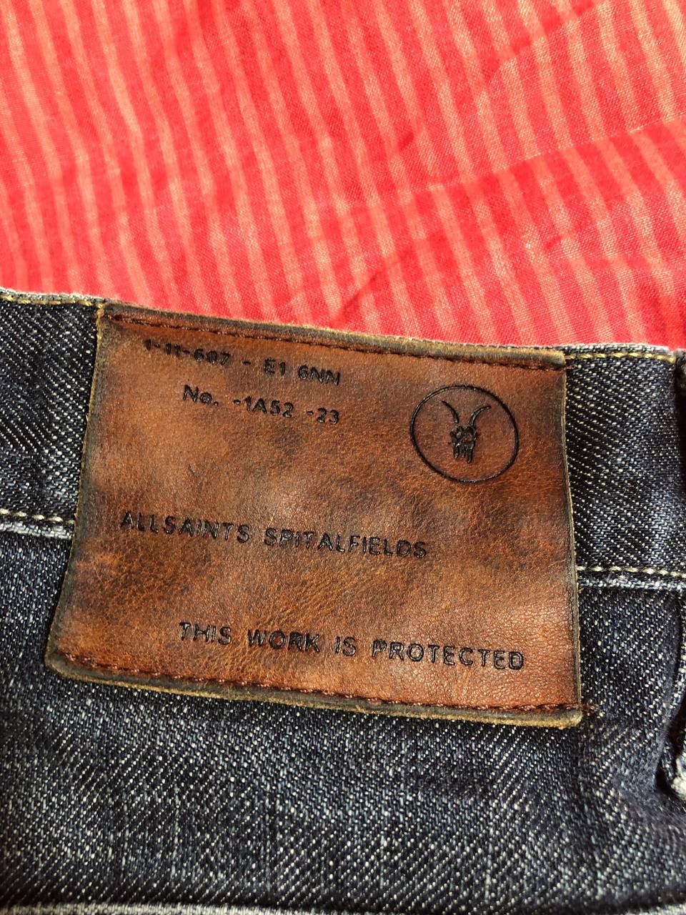 Allsaints Dirty Painted Distressed Thrashed Faded Baggy Jeans Y2K Size US 32 / EU 48 - 14 Thumbnail