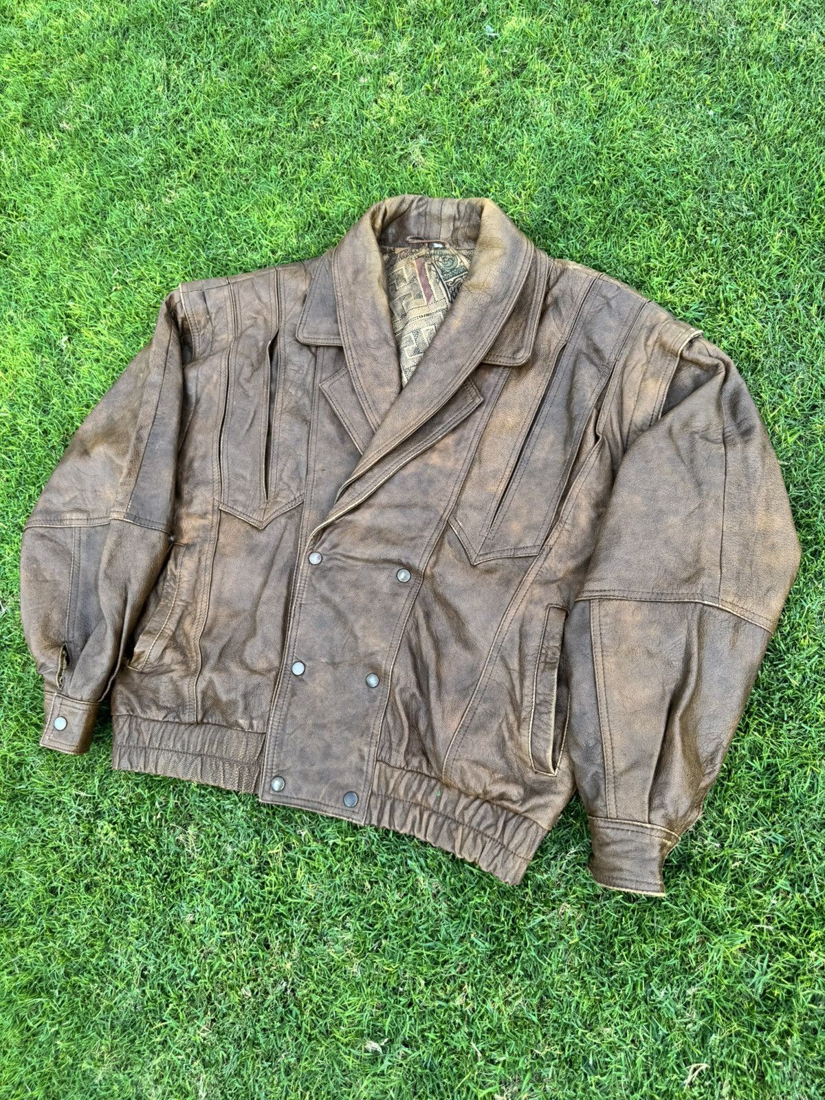 Vintage Vintage jacket echtes leder capia Size US L / EU 52-54 / 3 - 2 Thumbnail