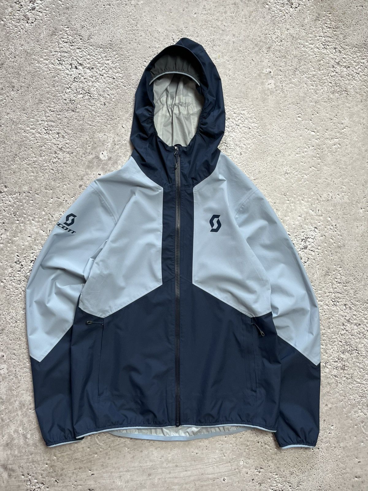 Other Scott Waterproof Shell Jacket Navy Gray M – Outdoor Hiking Size US M / EU 48-50 / 2 - 1 Thumbnail
