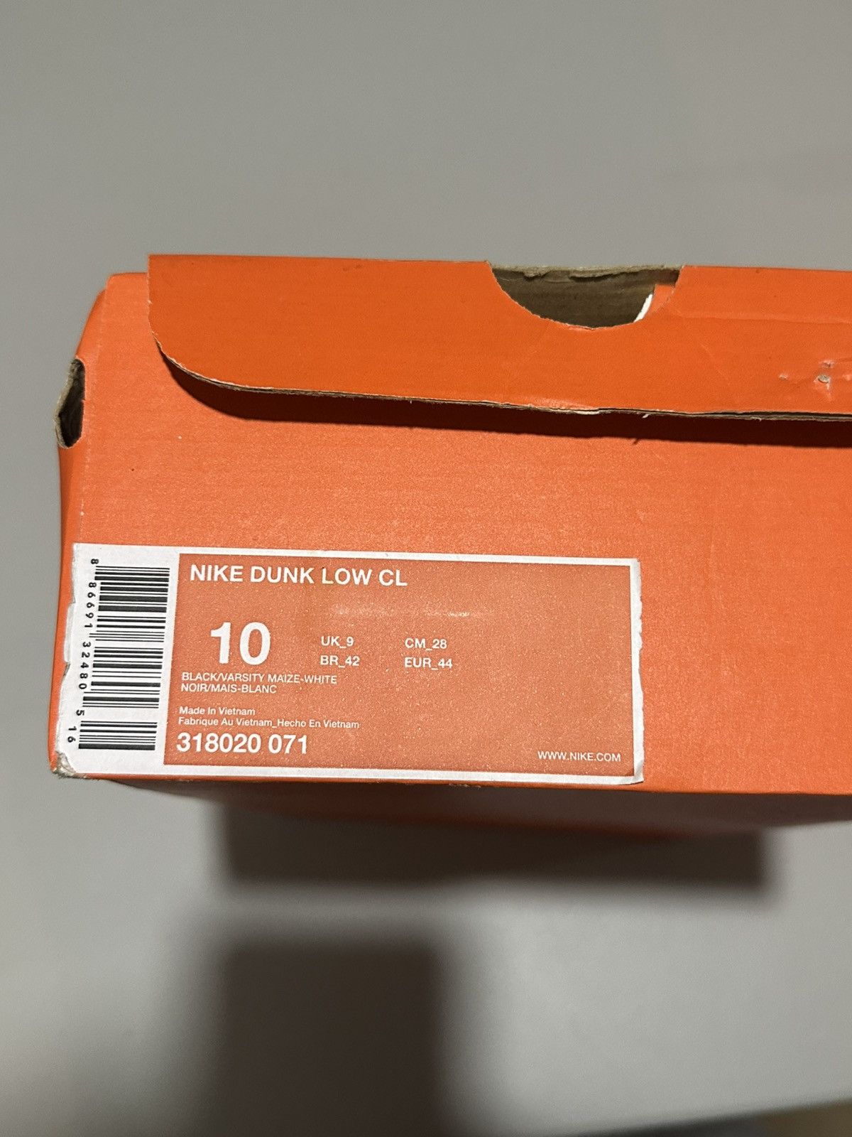 Nike Nike Dunk Low CL Varsity Maize Size US 10 / EU 43 - 6 Thumbnail