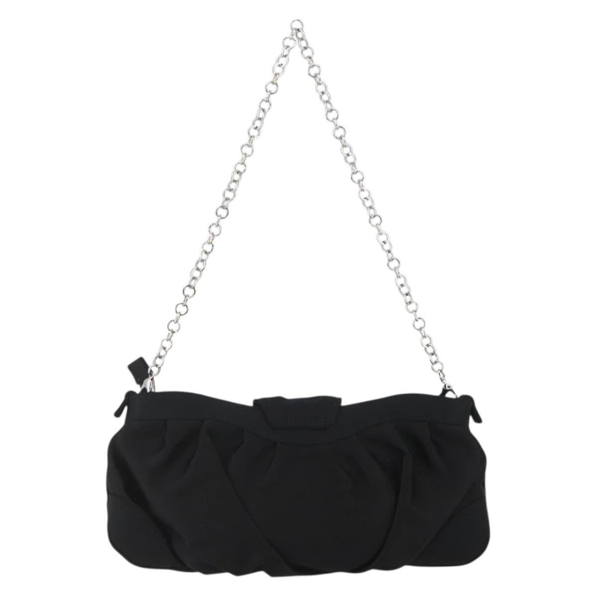 Salvatore Ferragamo Salvatore Ferragamo Satin Gancini Chain Shoulder Bag Black Size ONE SIZE - 3 Thumbnail