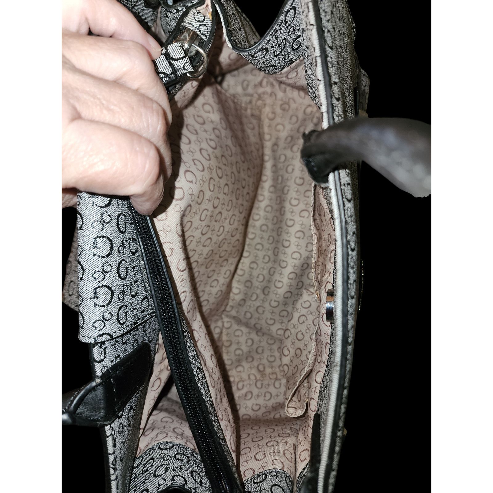 Guess Guess Gleeson black, gray faux-leather Satchel and wallet Size ONE SIZE - 5 Thumbnail