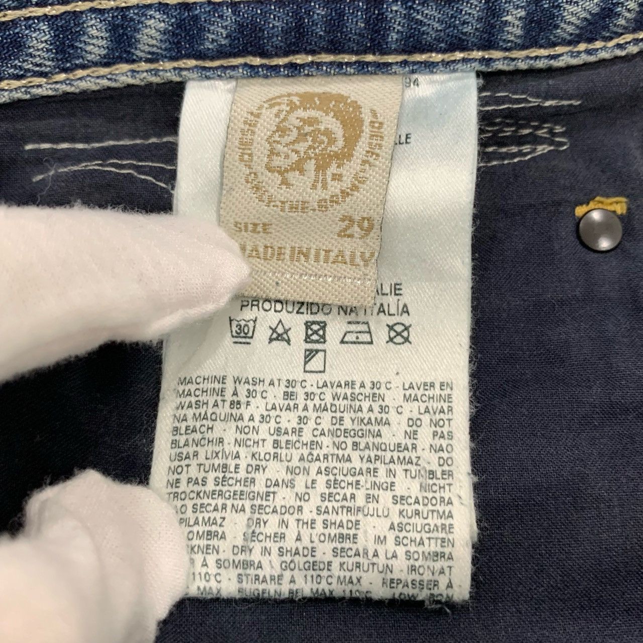 Diesel Diesel Light Blue Distressed Denim Pants K26WX Size US 29 - 7 Thumbnail