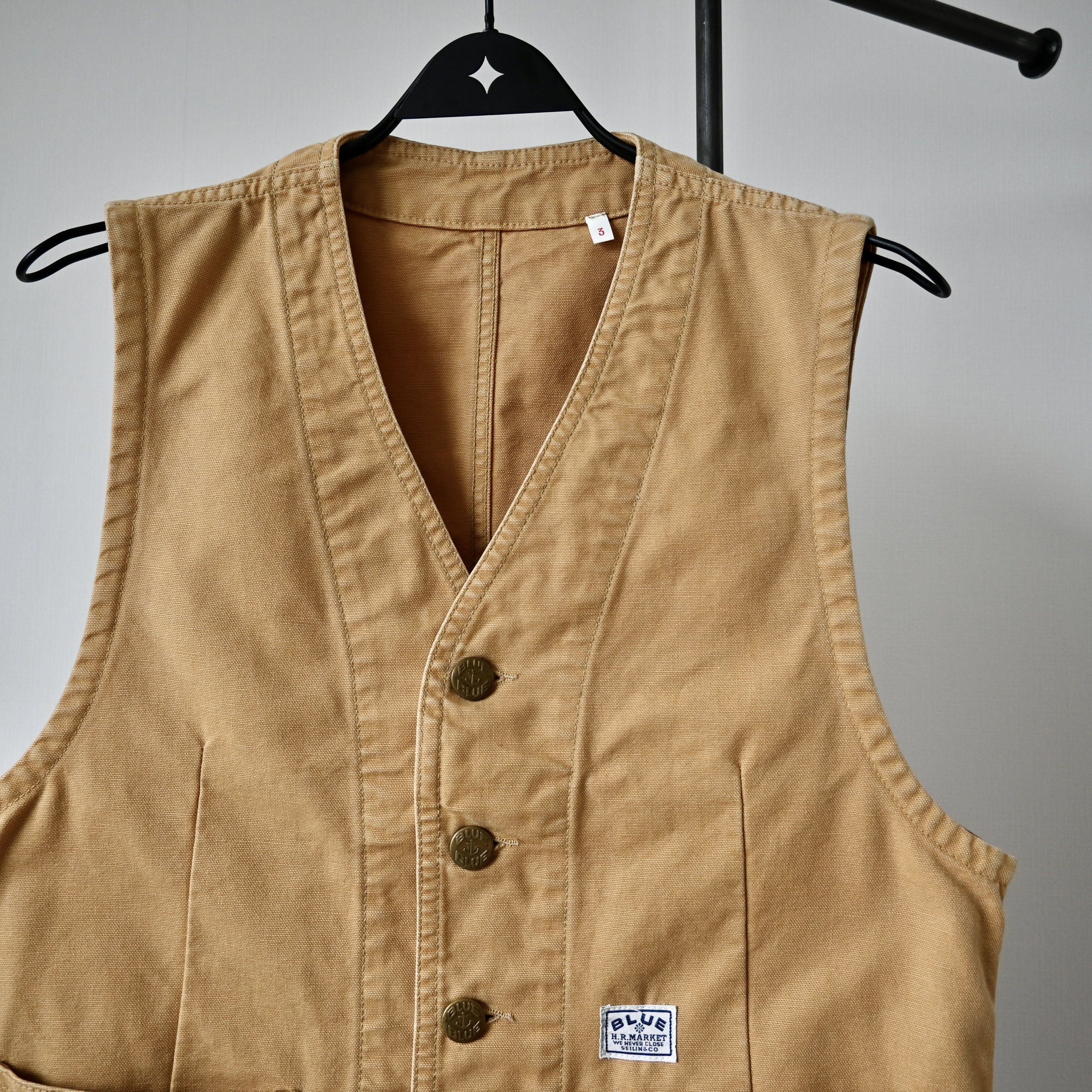 Blue Blue Japan BLUE H.R. MARKET cotton canvas engineer vest made in Japan Size US M / EU 48-50 / 2 - 6 Thumbnail