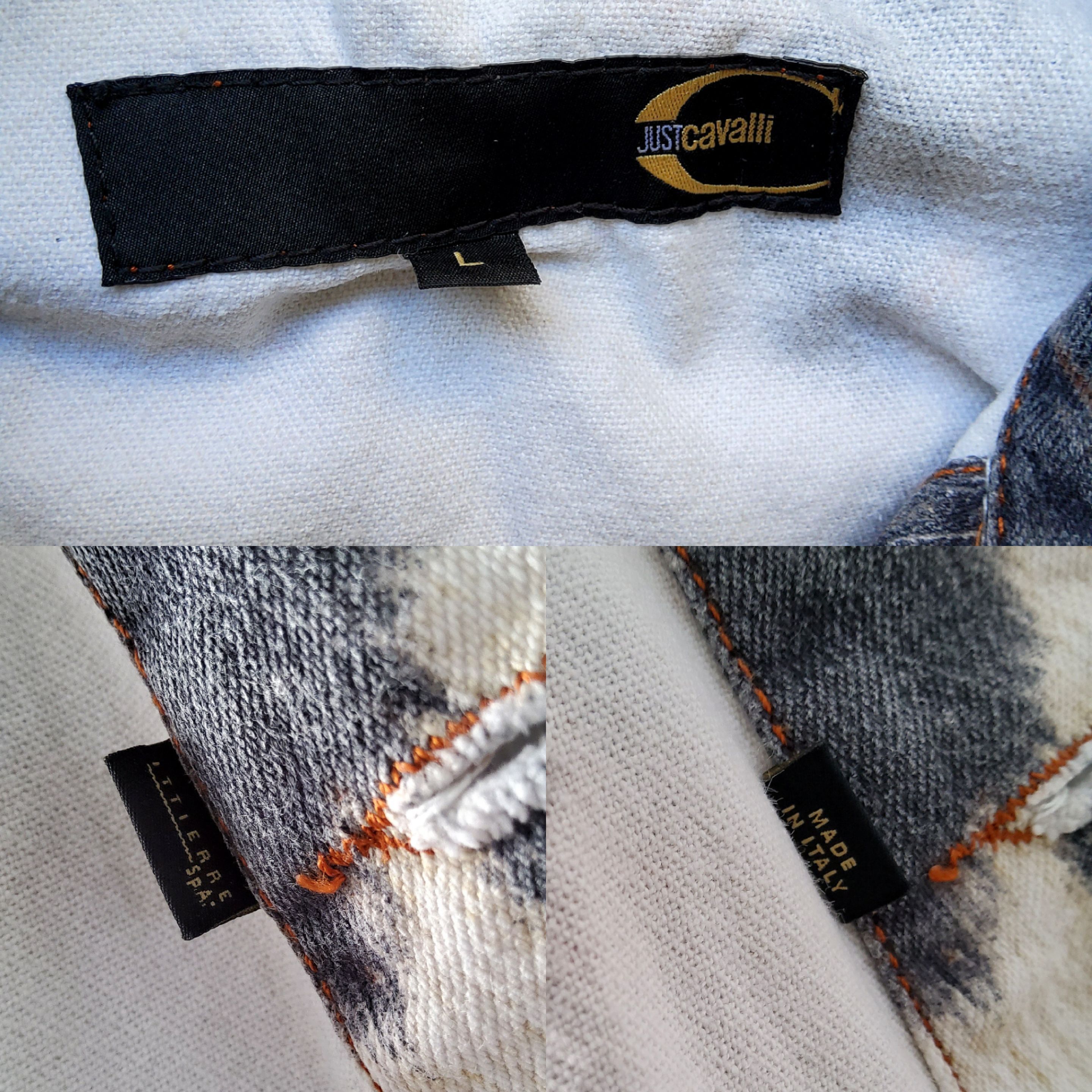 Roberto Cavalli Roberto Cavalli rare vintage SS 2004 cow print denim jacket Size L / US 10 / IT 46 - 14 Thumbnail