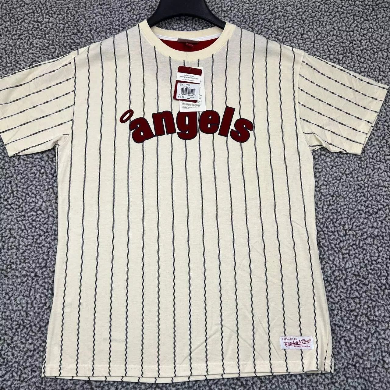 Mitchell & Ness Los Angeles LA Angels Shirt Men White Pinstripes Cotton L Size US L / EU 52-54 / 3 - 1 Thumbnail
