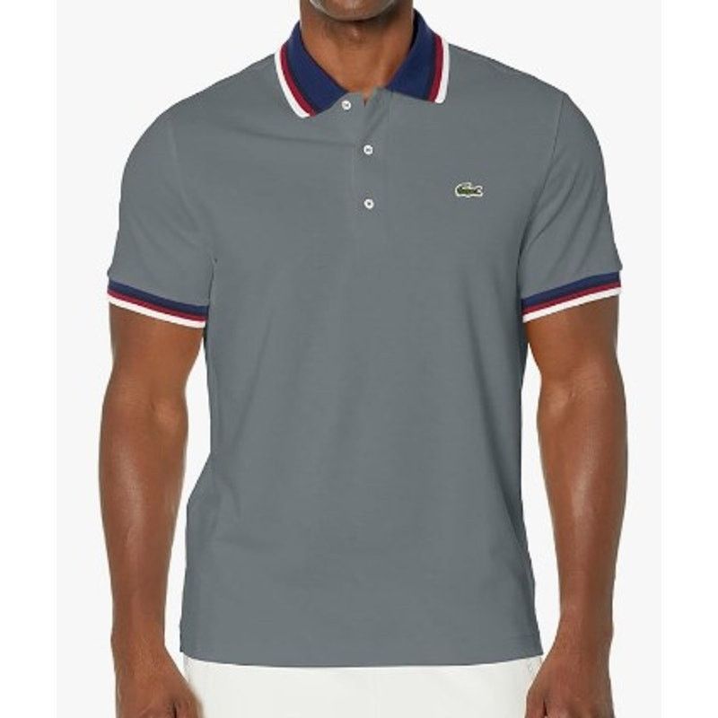 Lacoste Lacoste Men's Regular Fit Stretch Piqu Polo Shirt L Grey Size US L / EU 52-54 / 3 - 1 Thumbnail