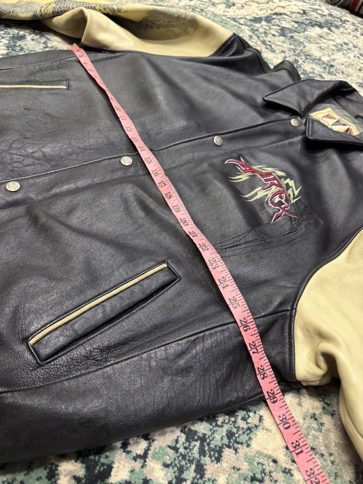 Avirex VINTAGE AVIREX USA VARSITY DRAGON LEATHER JACKET Size US XXL / EU 58 / 5 - 5 Thumbnail