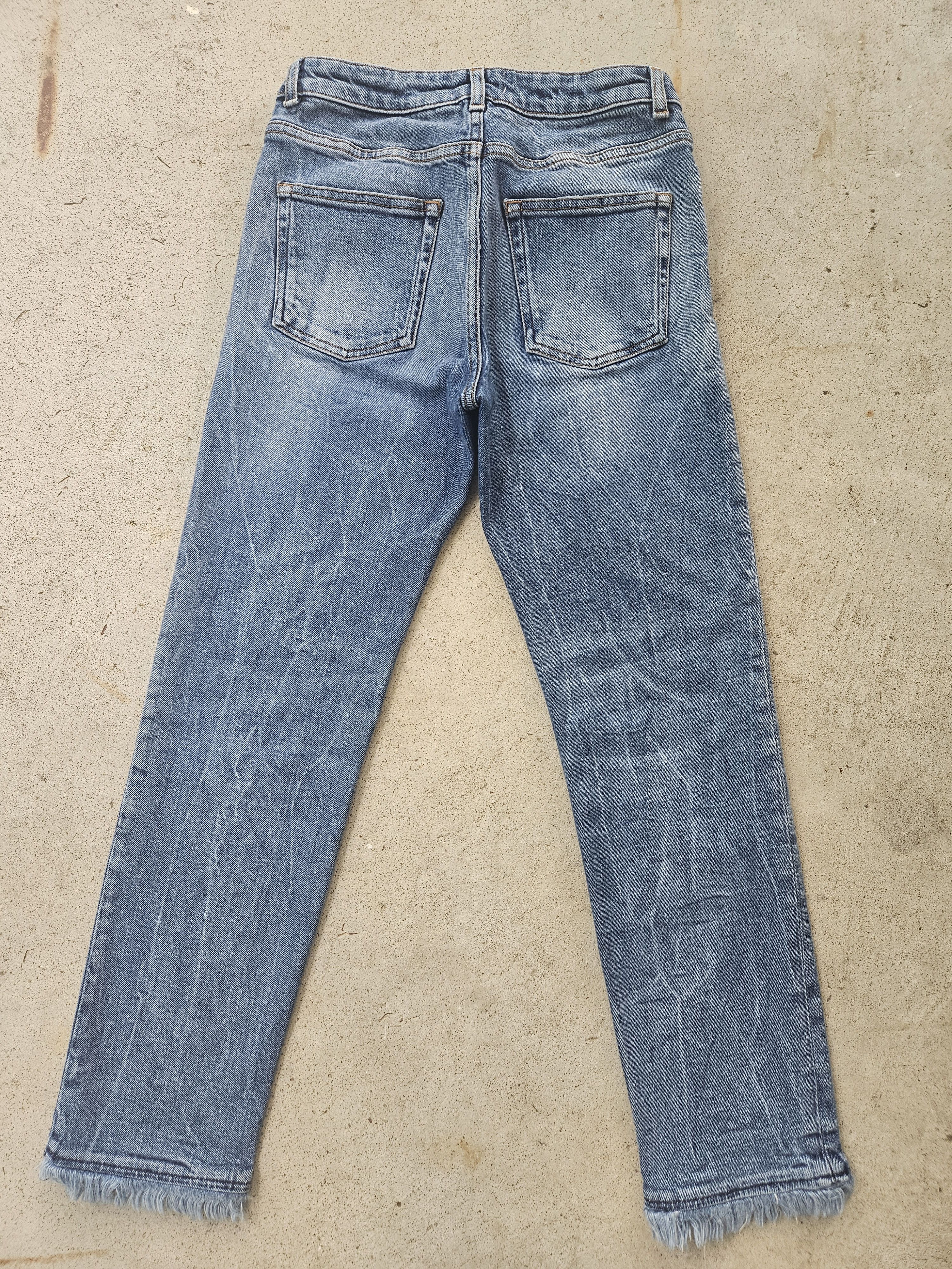 Acne Studios Row Fringe CLTVT Blue Denim Jeans Size US 26 / EU 42 - 2 Thumbnail