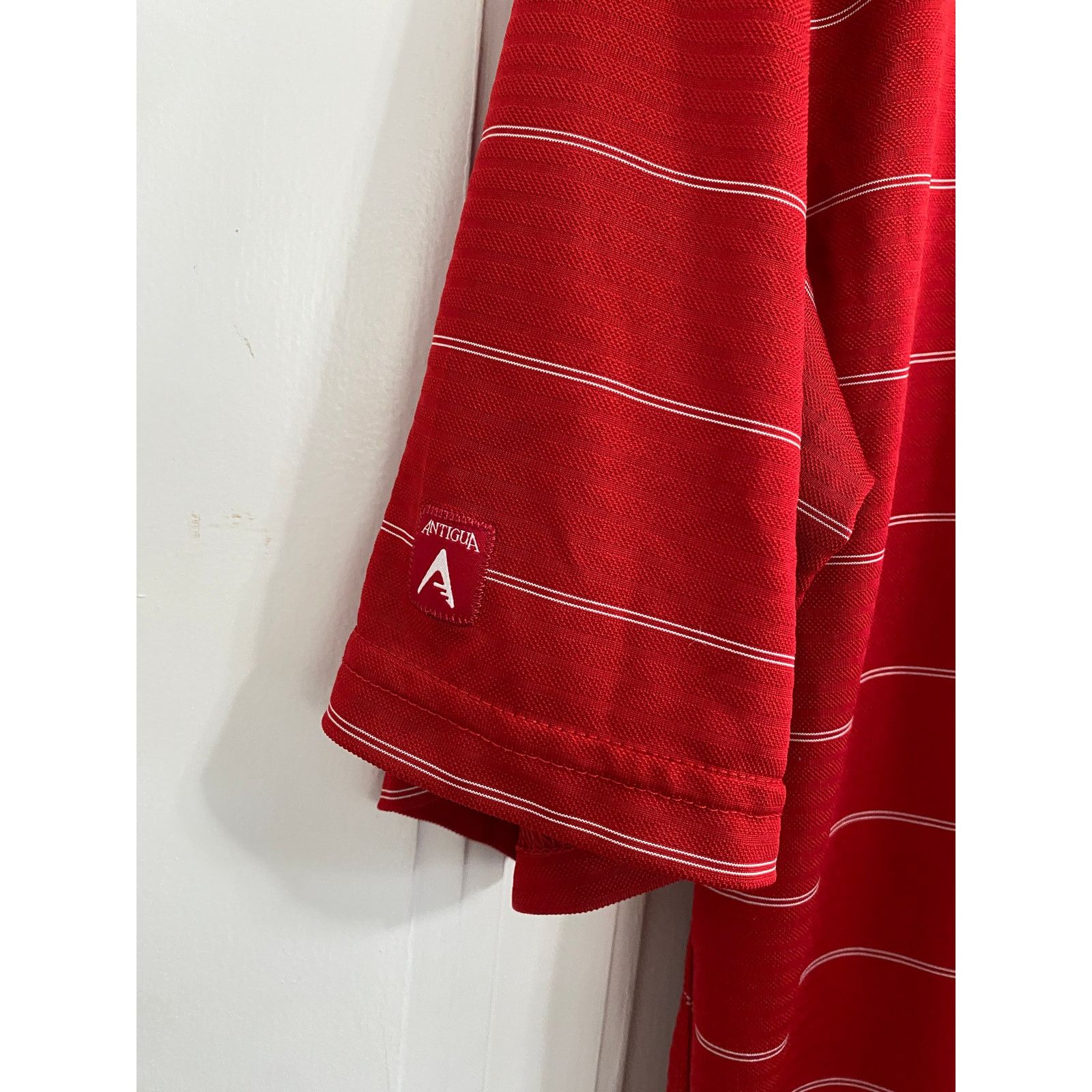 Antigua Minnesota Twins Red Striped Golf Polo Size Large Size US L / EU 52-54 / 3 - 4 Thumbnail