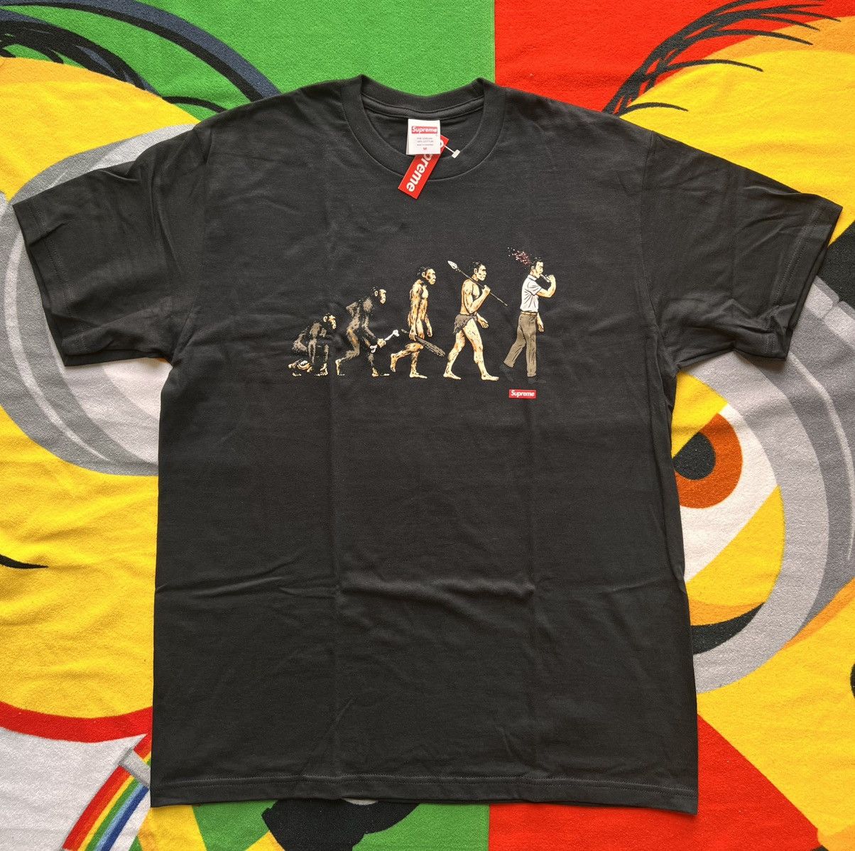 Supreme Supreme Evolution Tee Black M ape human t-shirt primitive Size US M / EU 48-50 / 2 - 2 Thumbnail
