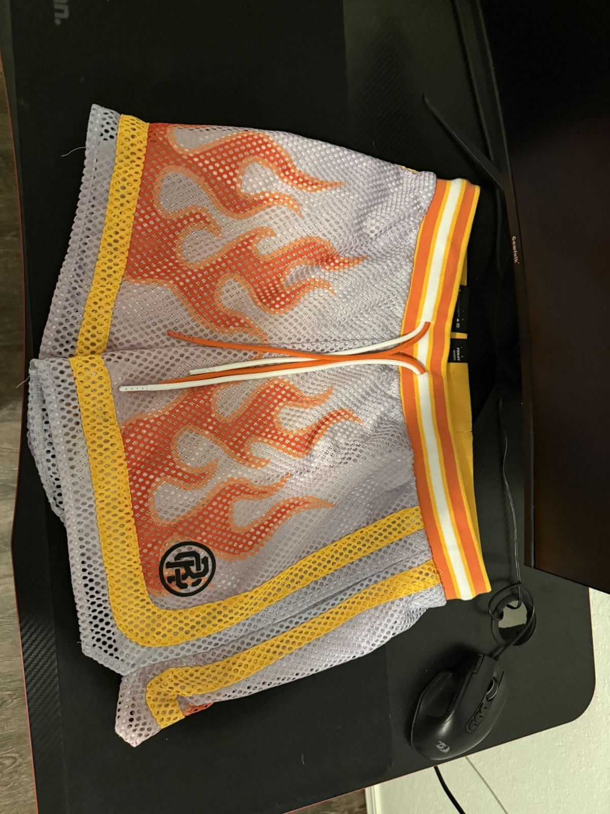 Other 🔥 Flame Mesh Shorts | Retro Streetwear | Size XL Size US 26 / EU 42 - 2 Thumbnail