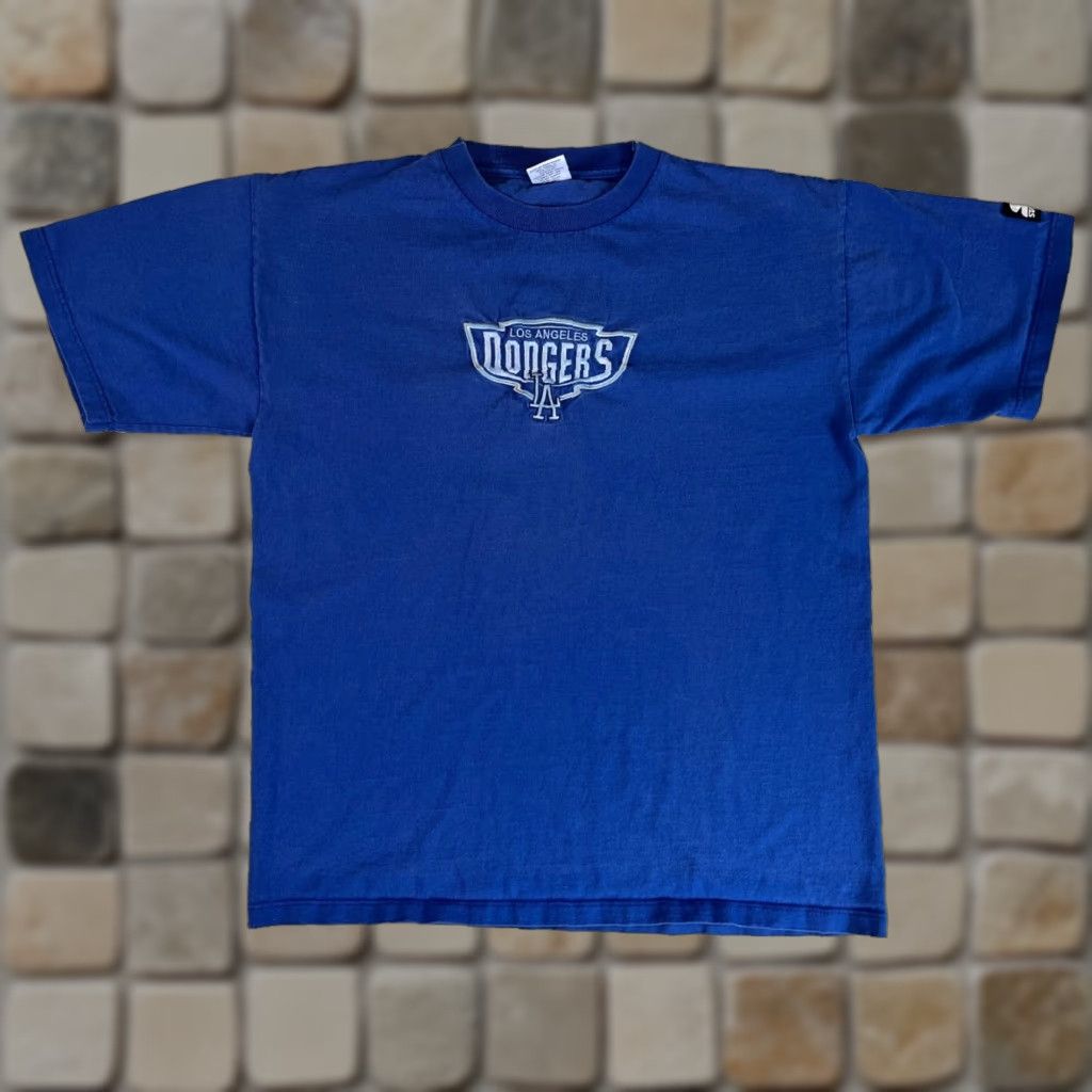 Starter VINTAGE Starter Dodgers MLB T-Shirt Blue 90s Embroidered Made in USA Size M Mens Short Sleeve Crew Neck Cotton Baseball 1990s Size US M / EU 48-50 / 2 - 1 Thumbnail