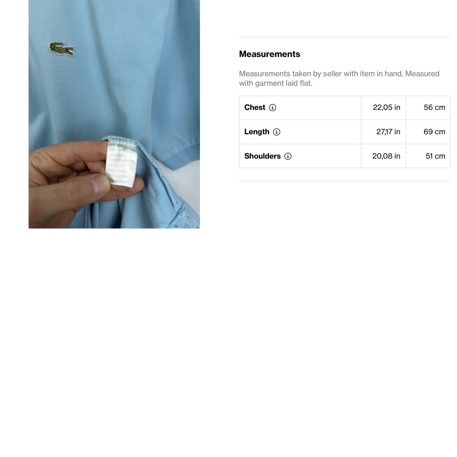 Lacoste VINTAGE Lacoste Polo T-Shirt Men 90s Regular Size L Blue 90s Polo Single Stitch Retro Rare Jeans? Size US L / EU 52-54 / 3 - 8 Thumbnail