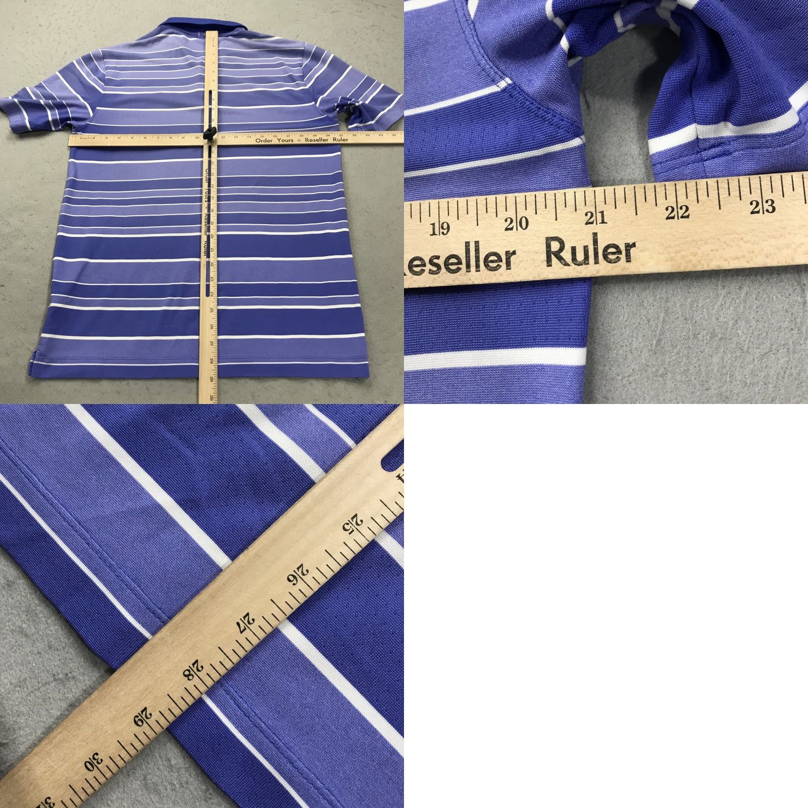 Nike Nike Golf Polo Shirt Mens M Purple Blue Striped Dri-Fit Logo Polo Shirt Casual All Seasons Lightweight Short Sleeve Nike Golf 90s? Size US M / EU 48-50 / 2 - 8 Thumbnail