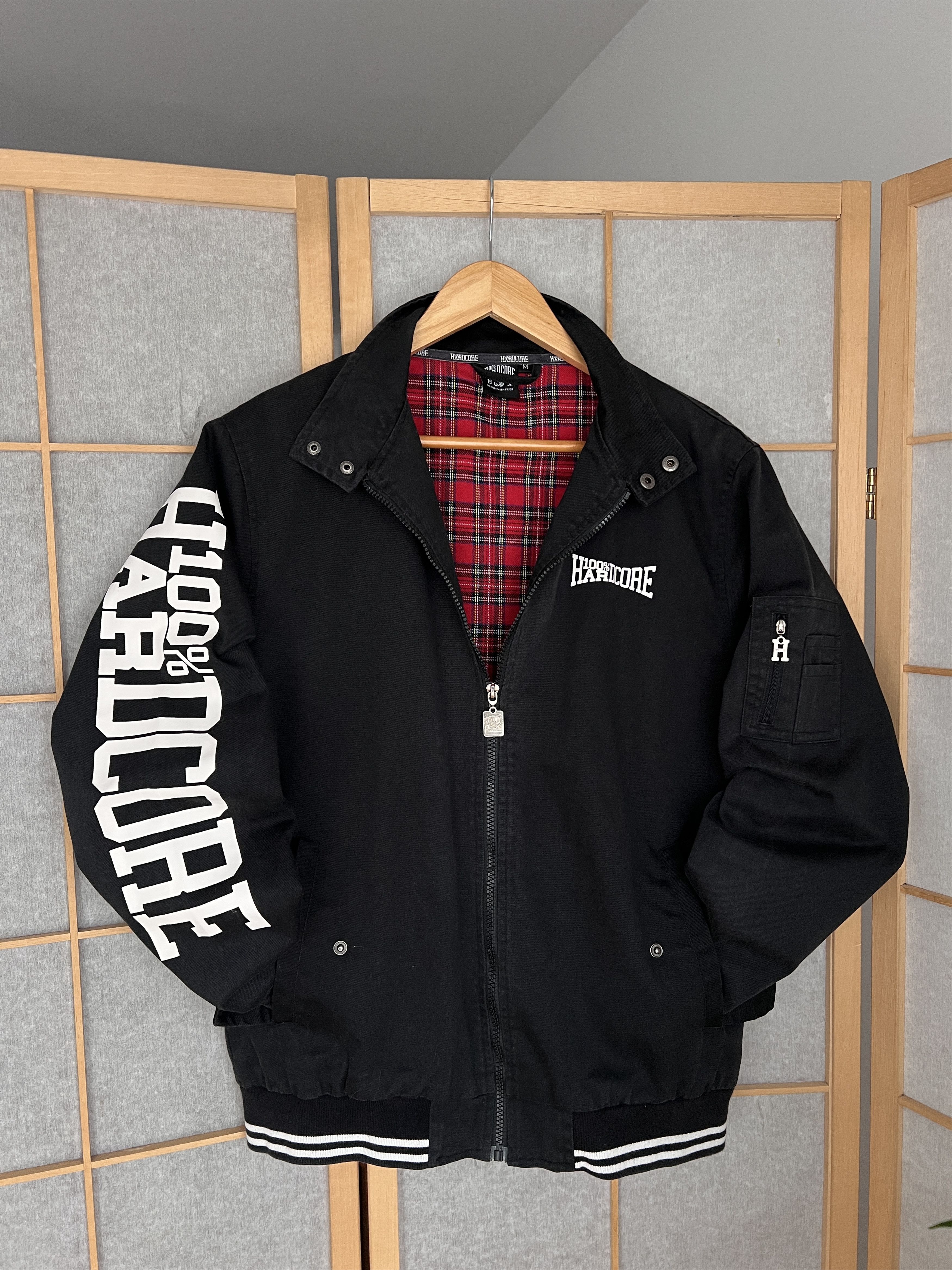 Thunderdome CRAZY Hardcore True VTG 00s bomber jacket plaid pitbull PUNK Size US M / EU 48-50 / 2 - 2 Thumbnail
