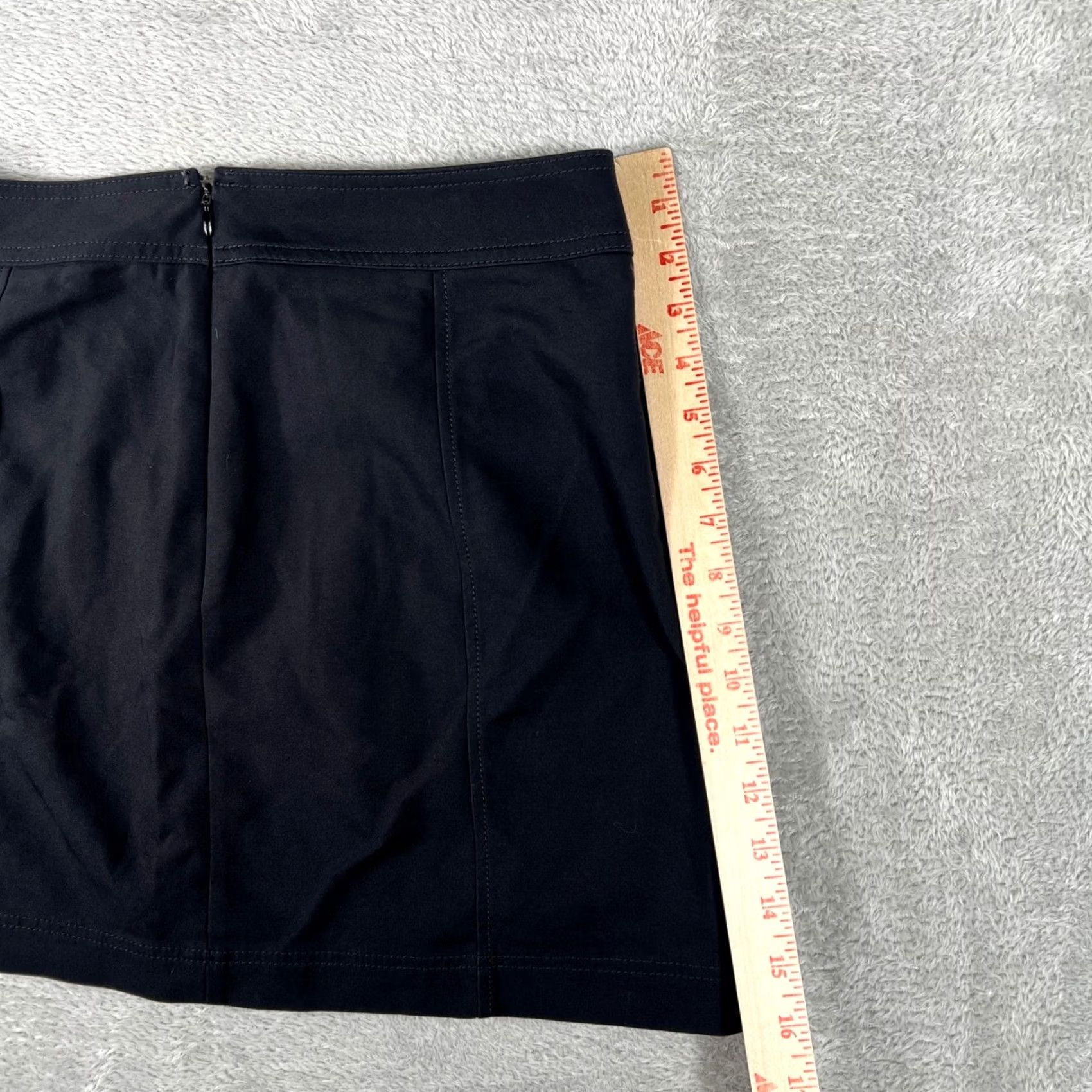 Express Y2K Express Mini Skirt Womens 12 Lace Up Front Pockets Grunge Mall Goth Black Polyester Cotton Blend Spandex Short Zip Size 34" / US 12 / IT 48 - 7 Thumbnail