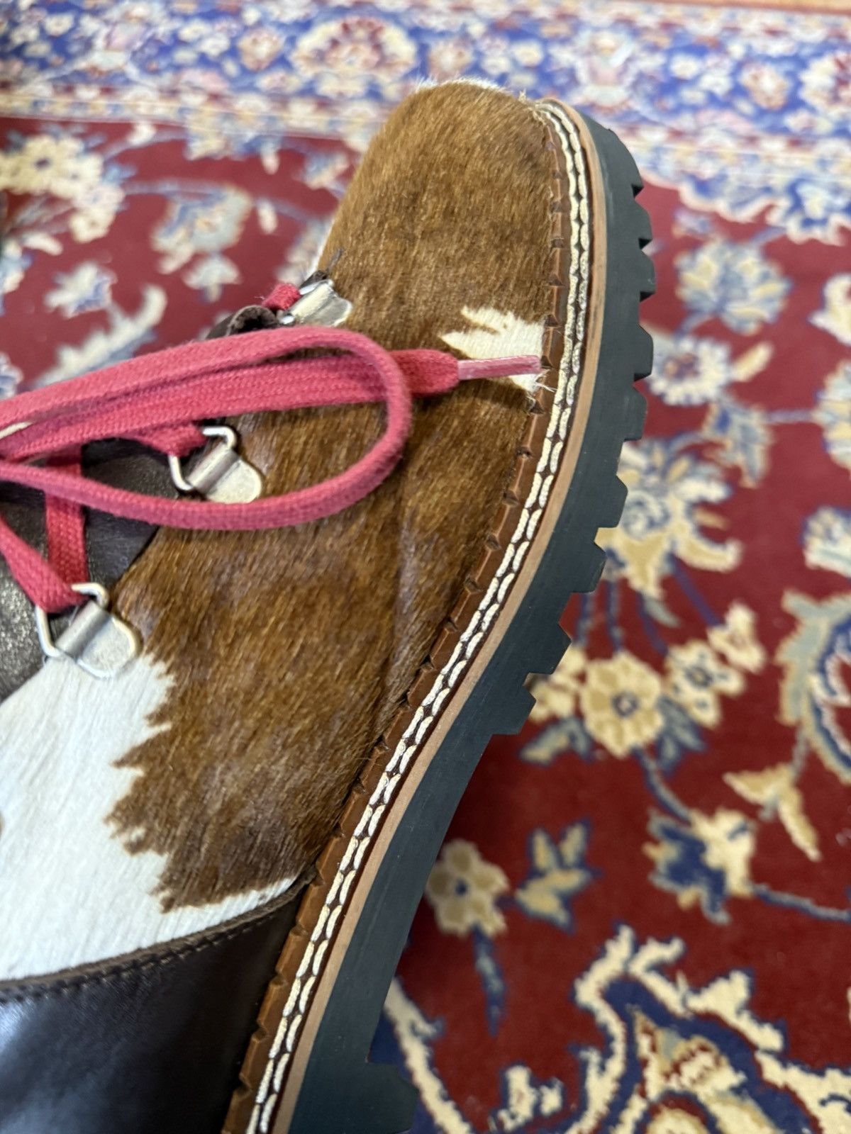Genuine Leather Ammann Cow Fur Leather Boots Size 44 Mens Made in Italy Size US 10.5 / EU 43-44 - 11 Thumbnail