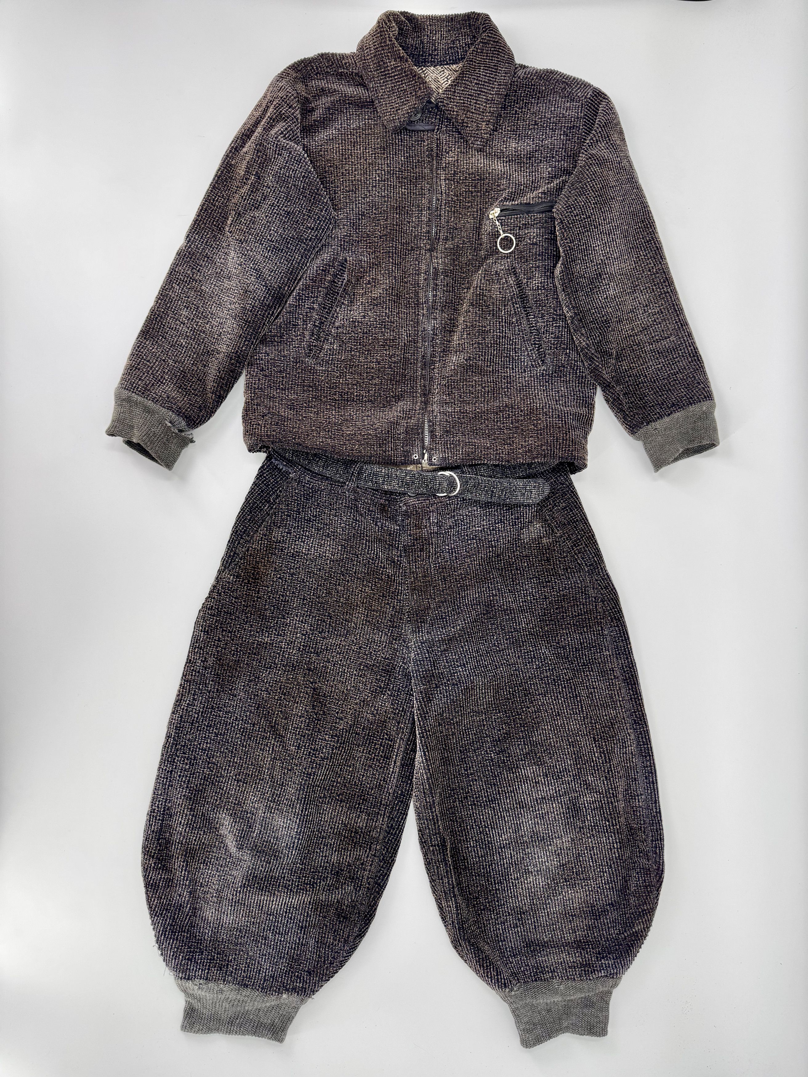 Vintage Vintage 1930s Childs Corduroy Jacket & Pants 30s Talon Size 34S - 1 Thumbnail