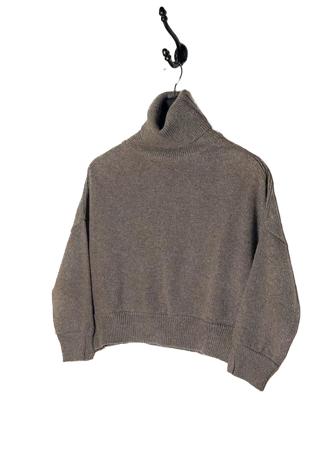 Chloe Chloé Grey Taupe Cropped Turtleneck Sweater Size S / US 4 / IT 40 - 2 Thumbnail