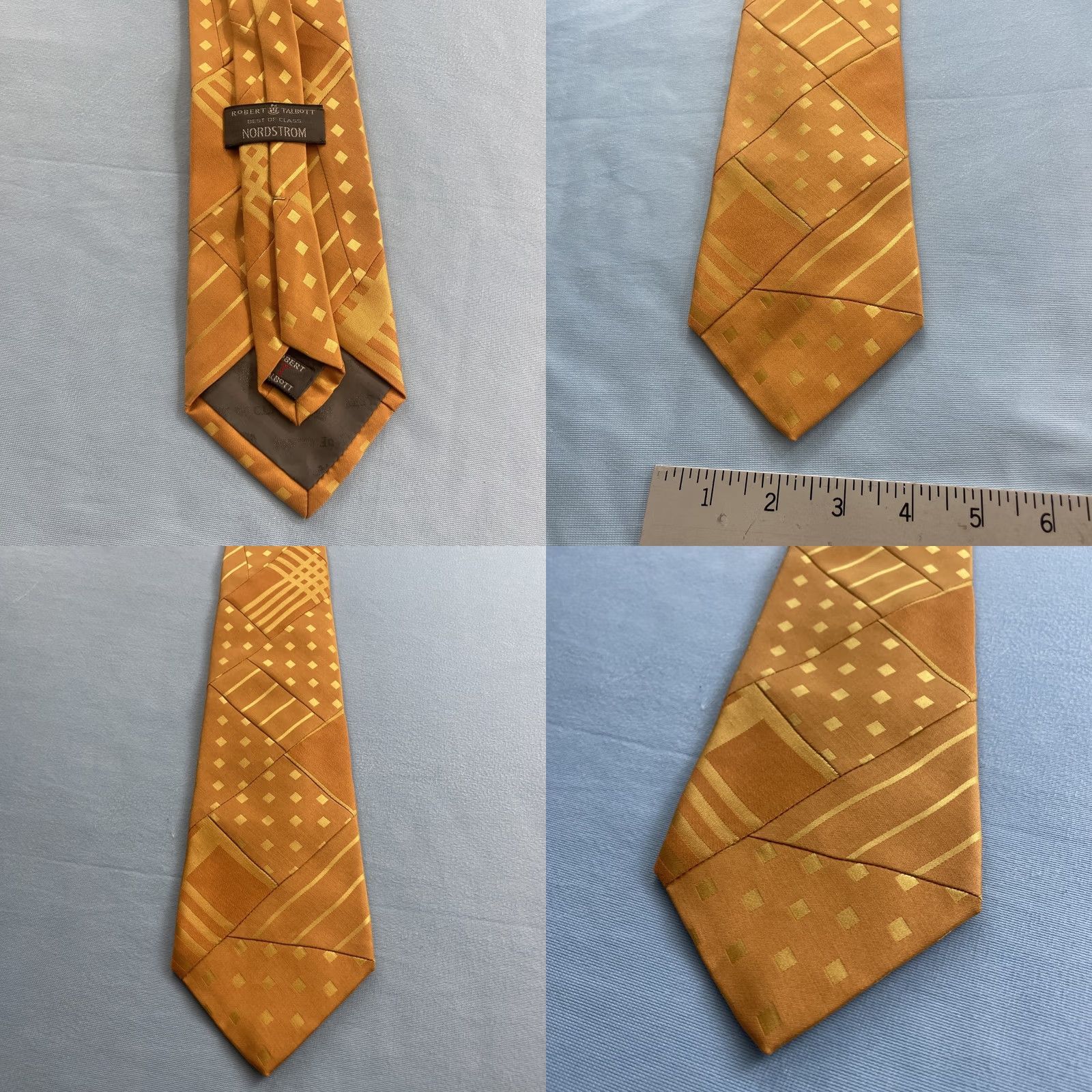 Robert Talbott VINTAGE Robert Talbott Tie Patchwork Men One Size Yellow Modern Mobster Western Retro Best of Class Nordstrom Size ONE SIZE - 11 Thumbnail