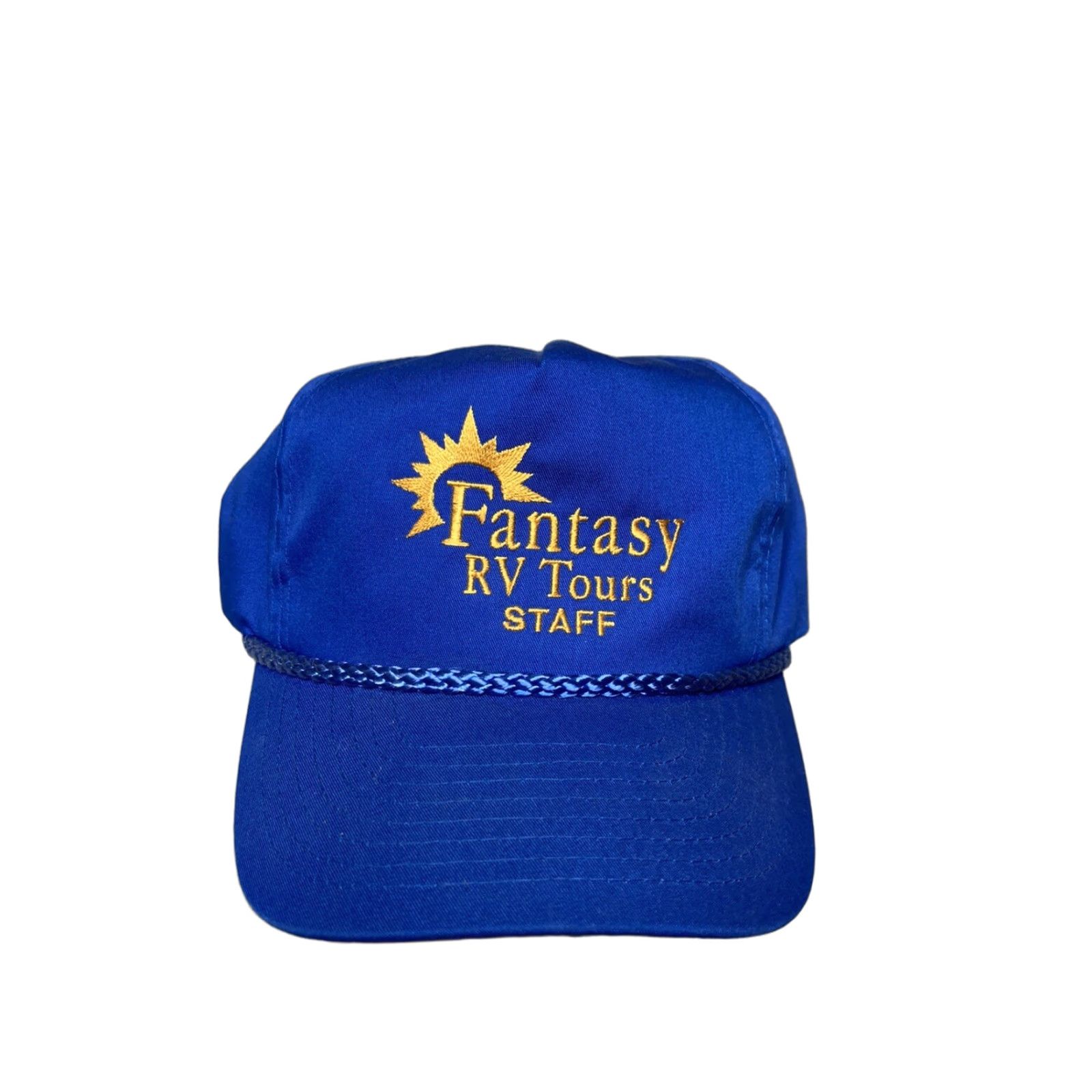 Vintage VINTAGE Snap-Back Hat Cap travel Las Vegas blue RV tours staff Men Adjustable Blue Hat Size ONE SIZE - 1 Thumbnail