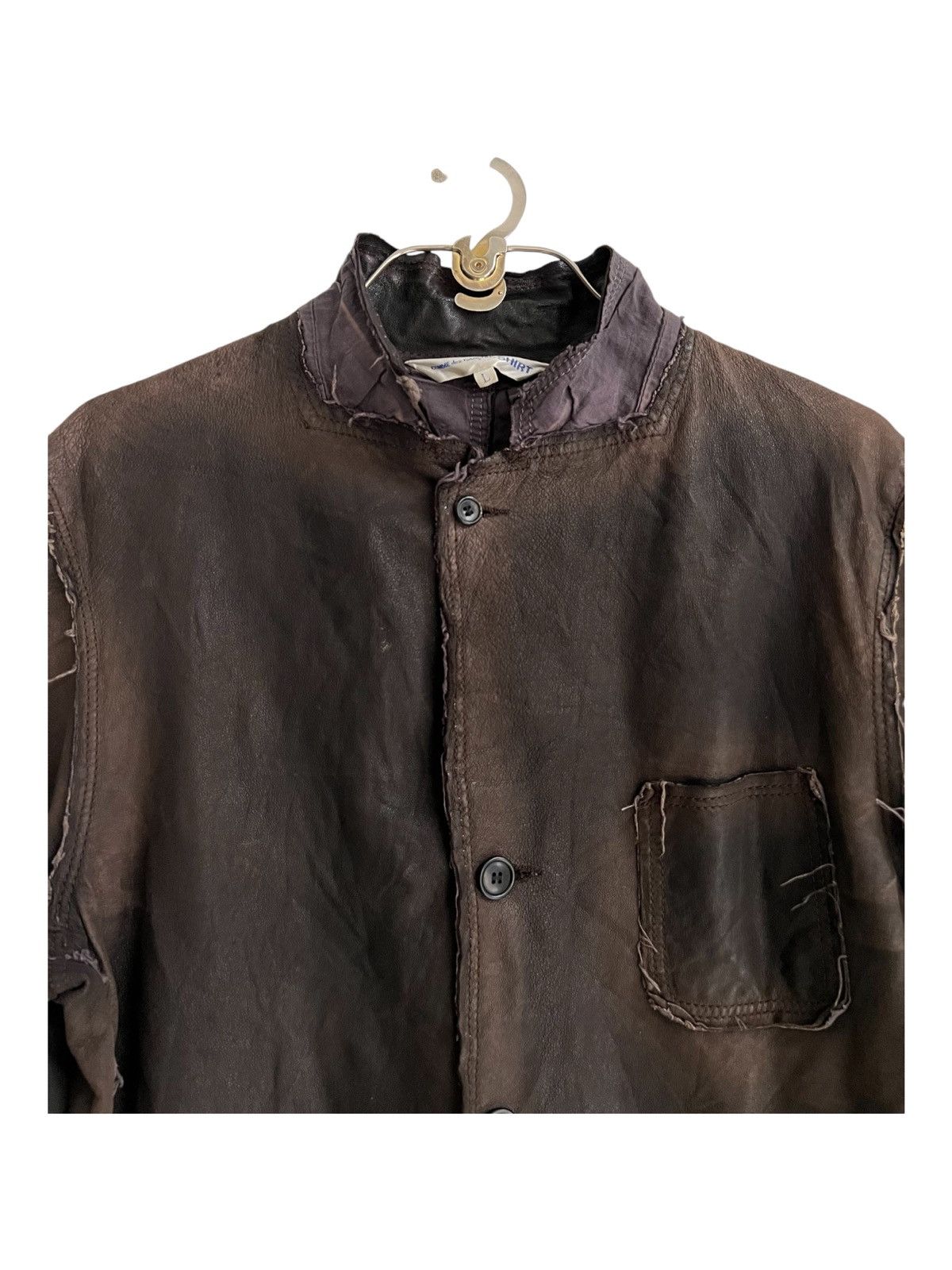 Comme des Garcons AW2010 "Anti Fashionista" Distressed Panelled Leather Jacket Size US L / EU 52-54 / 3 - 7 Thumbnail