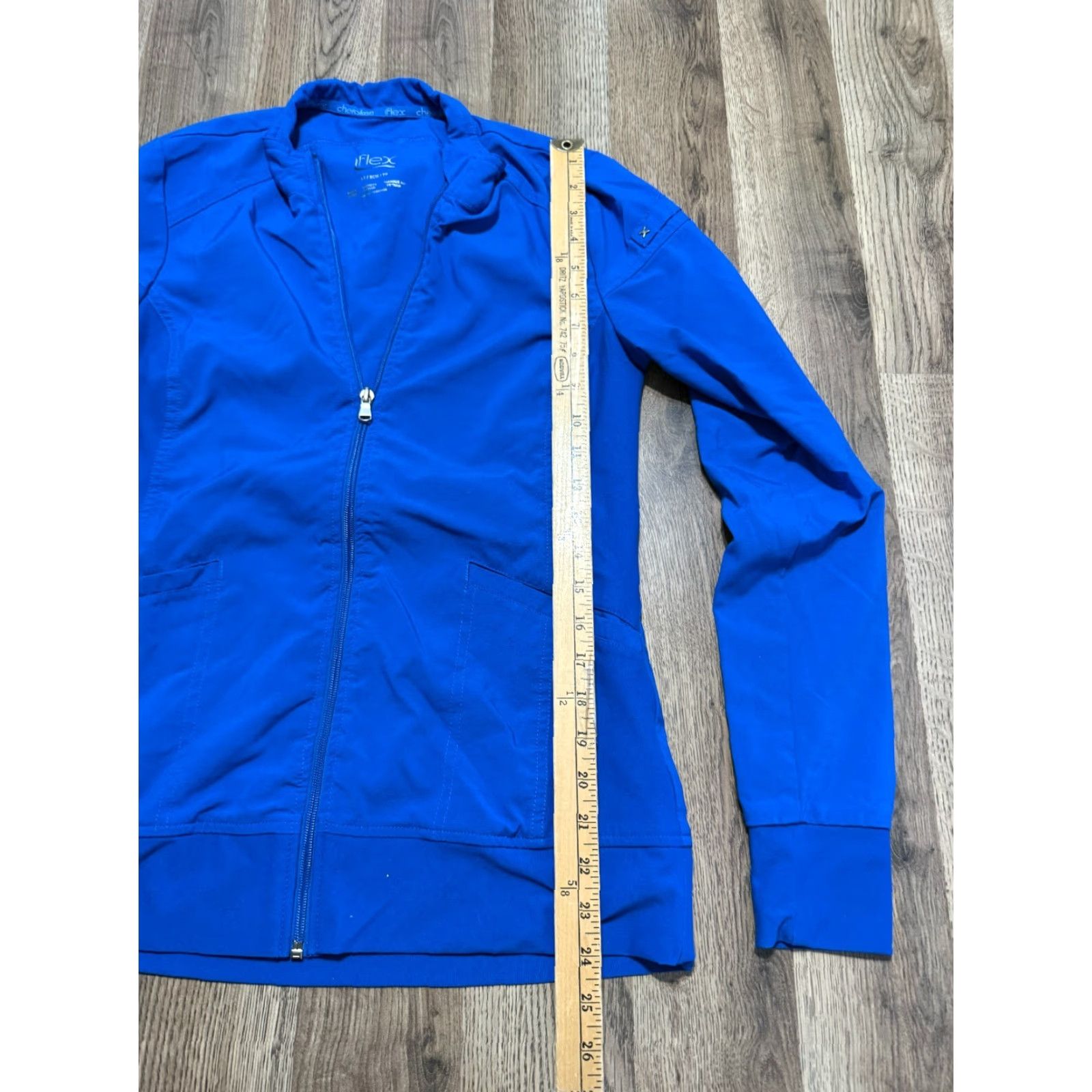 Vintage iflex Shirt Womens XS Blue Long Sleeve Full Zip Activewear Casual Modern Size XS / US 0-2 / IT 36-38 - 7 Thumbnail
