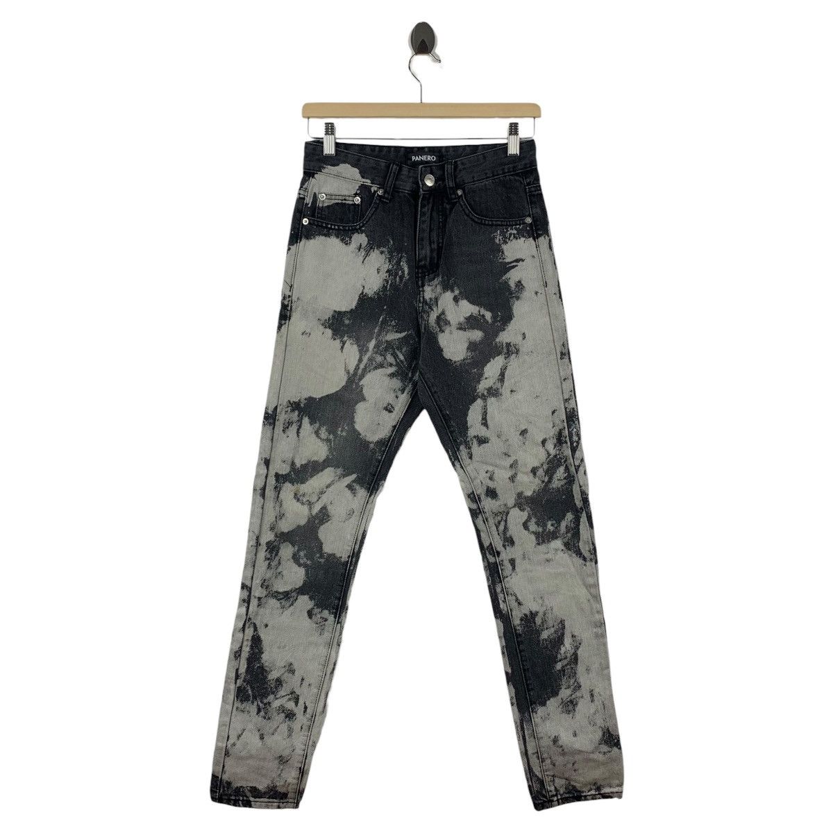 Designer × Japanese Brand PANERO Bleach dyedenim skinny jeans Size US 27 - 1 Thumbnail