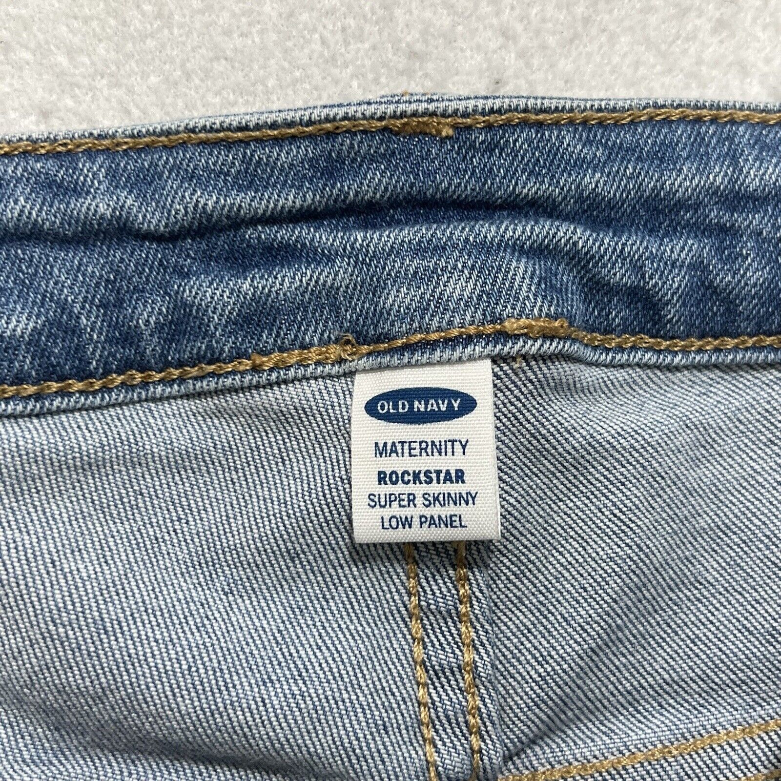 Old Navy Old Navy Rockstar Super Skinny Maternity Denim Blue Jeans Size 36" / US 14 / IT 50 - 3 Thumbnail